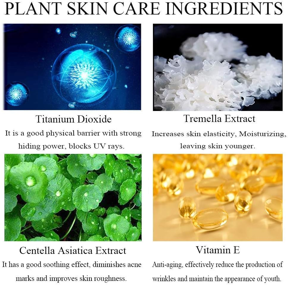 Air Cushion CC Cream Mushroom Head Foundation, Moisturizing BB Cream Makeup Long Lasting Matte Concealer (2 PCS Natural) image number 4