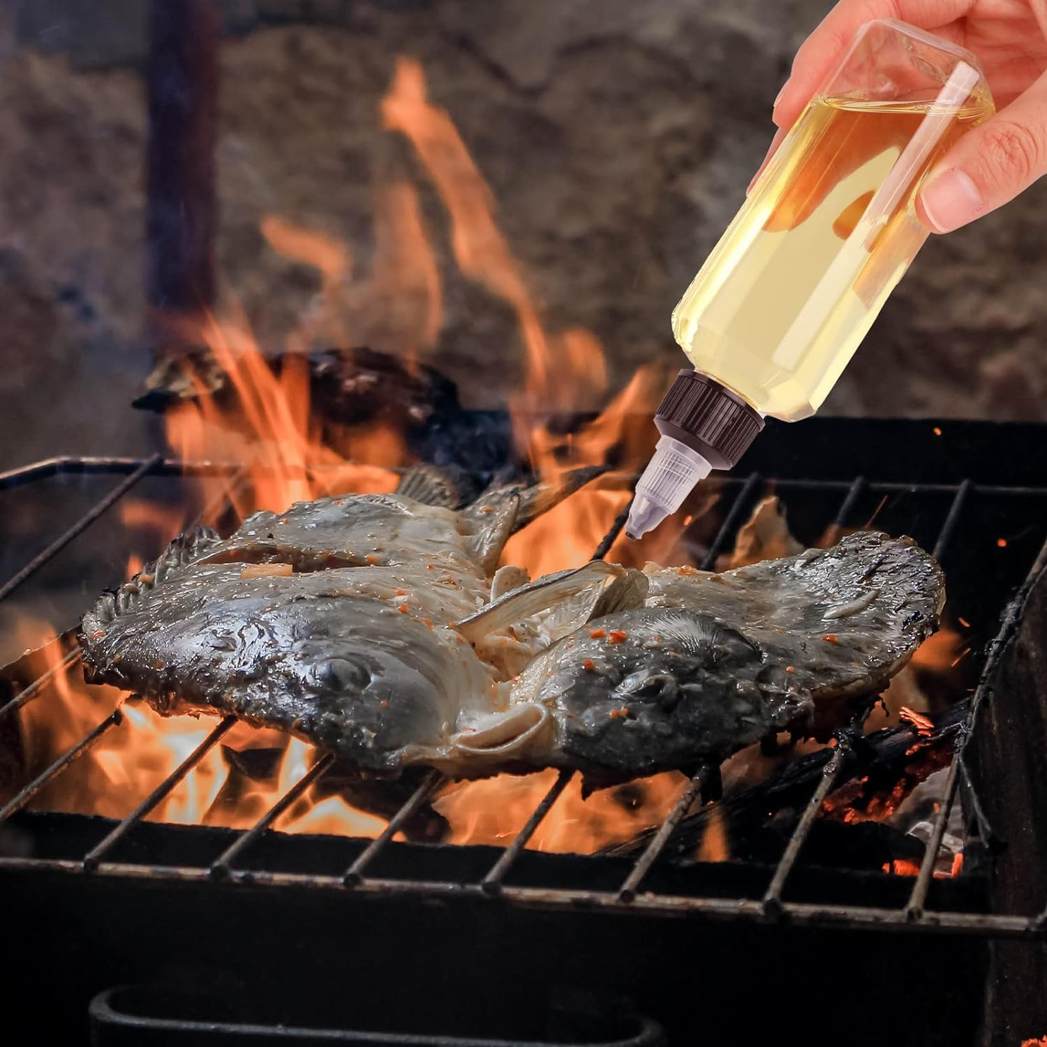 8 Pcs Oil Squeeze Bottles 3.4 OZ Empty Bottles with Twist Top Cap Plastic Liquid Condiment Container Leak-Proof Dispensing Bottles for Oil Soy Sauce Vinegar Syrup Ketchup image number 6