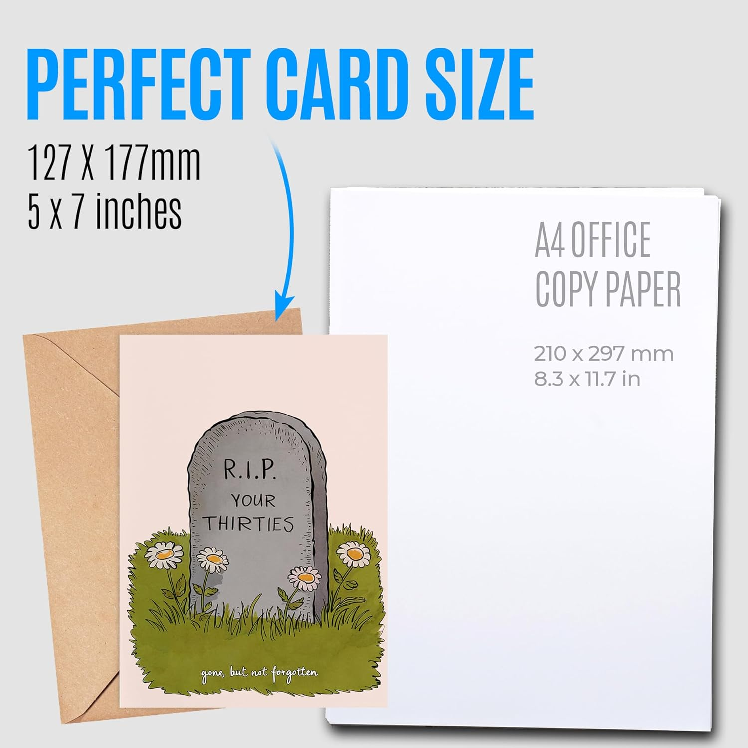 40Th Birthday Card - Funny 40 Birthday Card for Her, Him - Happy Birthday Card for 40 Year Old Women, Men, Mom, Wife, Dad, Aunt or Friend - RIP Thirties Greeting Card image number 2