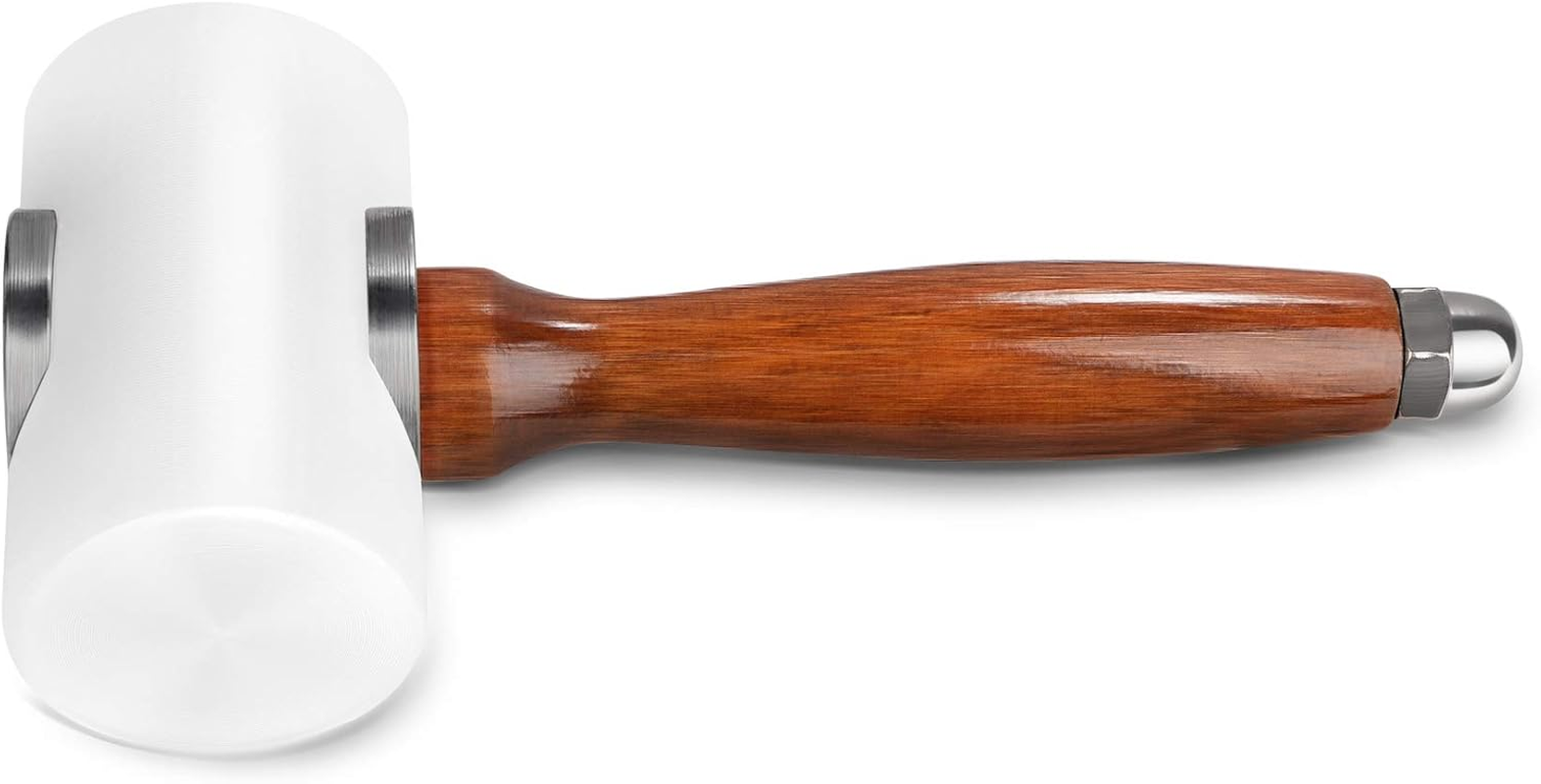 AIBER DIY Leathercraft Wooden Mallet Carving Hammer Wood Handle Nylon T Head 7.4 Inch (Nylon T-Head) image number 2