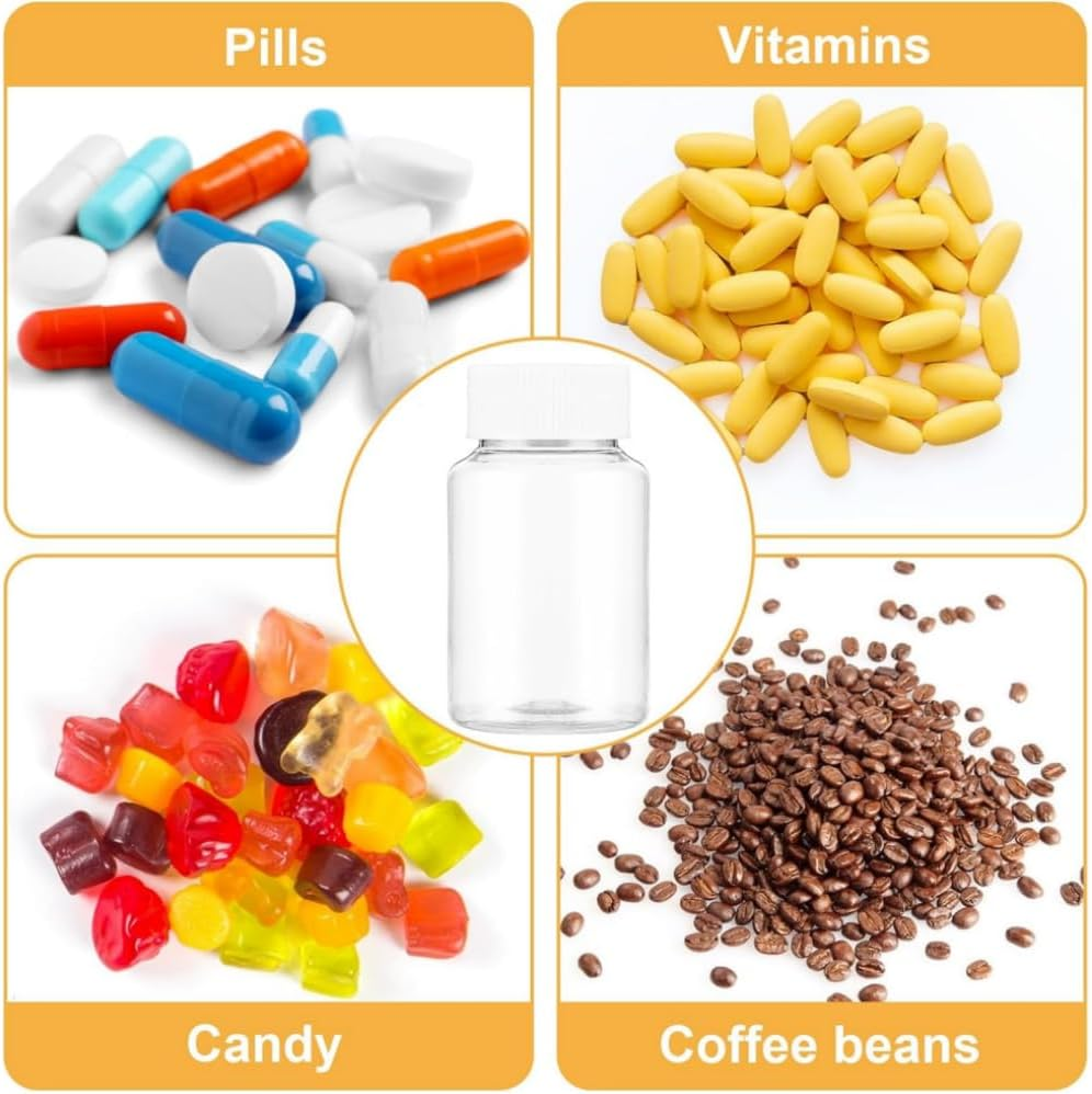 8-Pack Thickened Transparent Pvc Bottles with Lids for Sealing, Ideal for Storage and Dispensing, Sealed Small Bottles（Transparent） image number 4