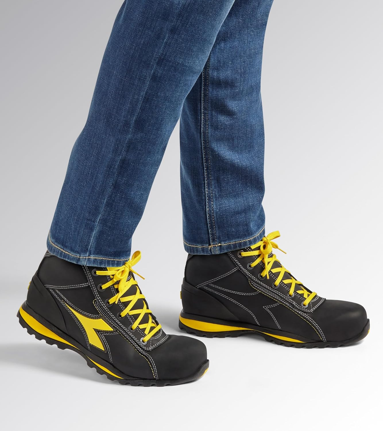 Utility Diadora Men'S Glove Mid S3 HRO SRA Safety Shoes, Black, 7.5 AU image number 3