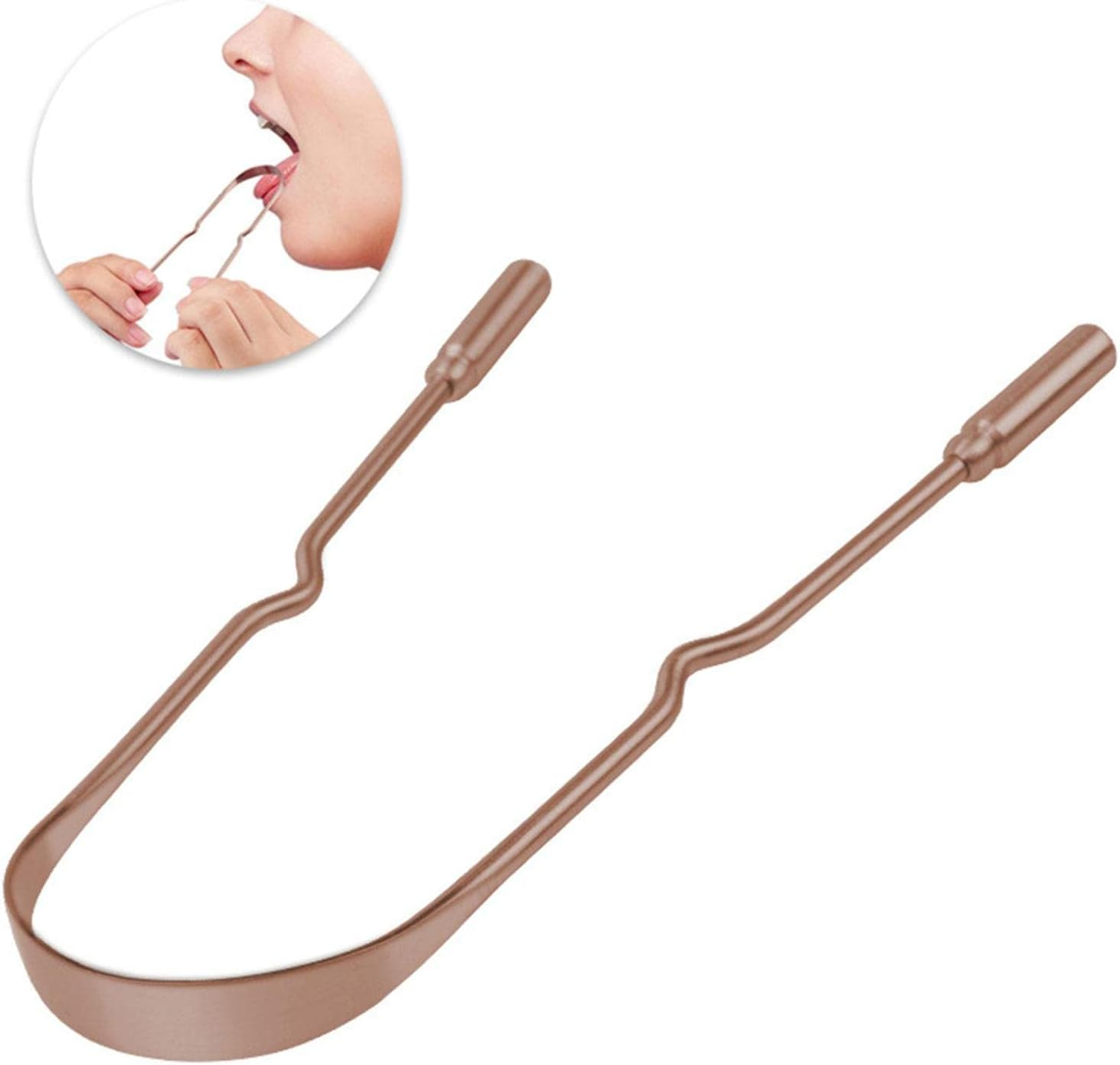 Metal Tongue Scraper for Adults - Stainless Steel Tongue Coating Brush | Breath Treat U-Shaped for Adults, Oral Care to Keep Fresher Breath Lippsy - Silver U Shape image number 3