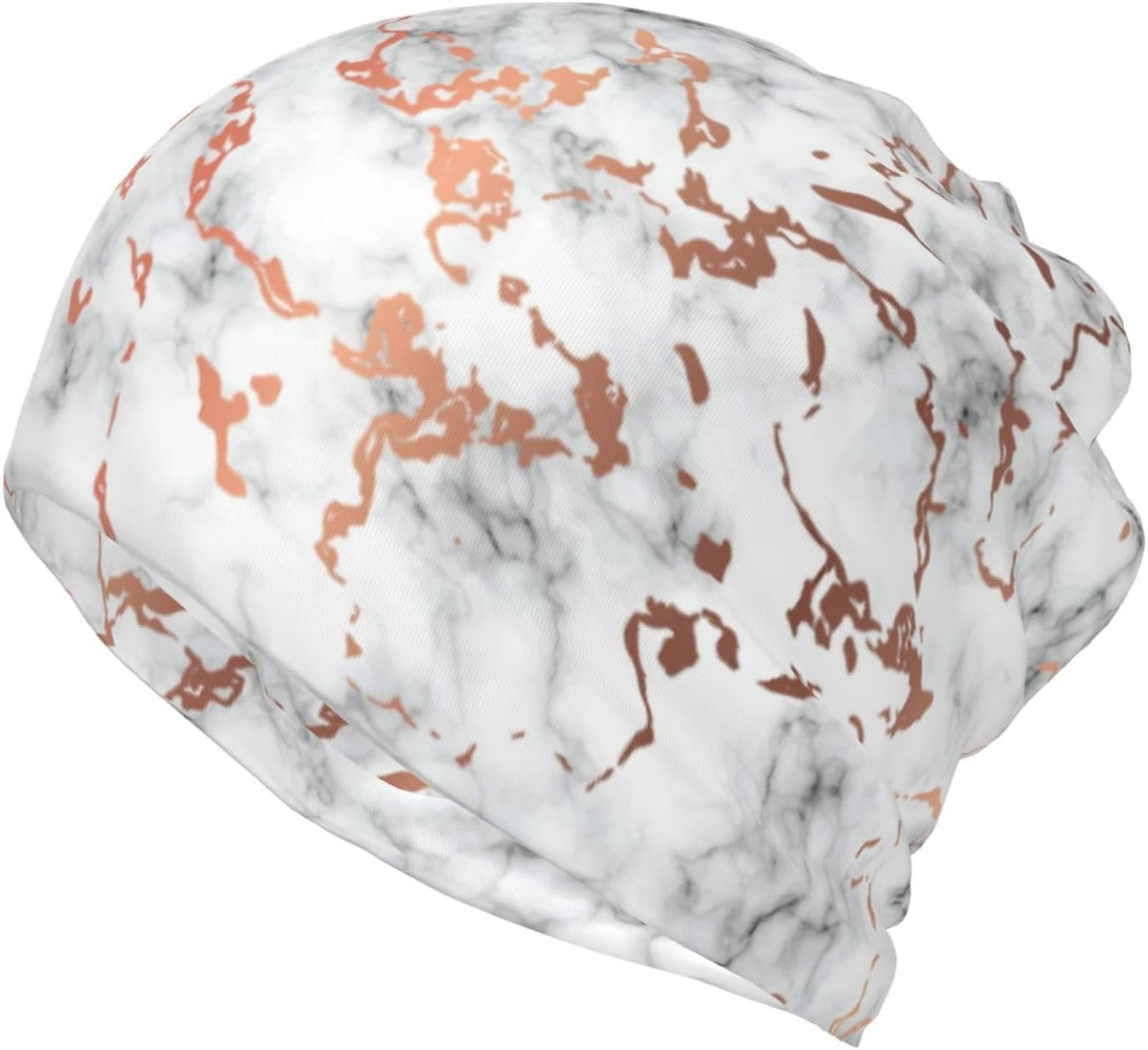 Marble Texture Copper Splatter Print Adult Beanie Hat Mens Women Cancer Headwear Beanies Cap Winter Warm Hats Outdoor