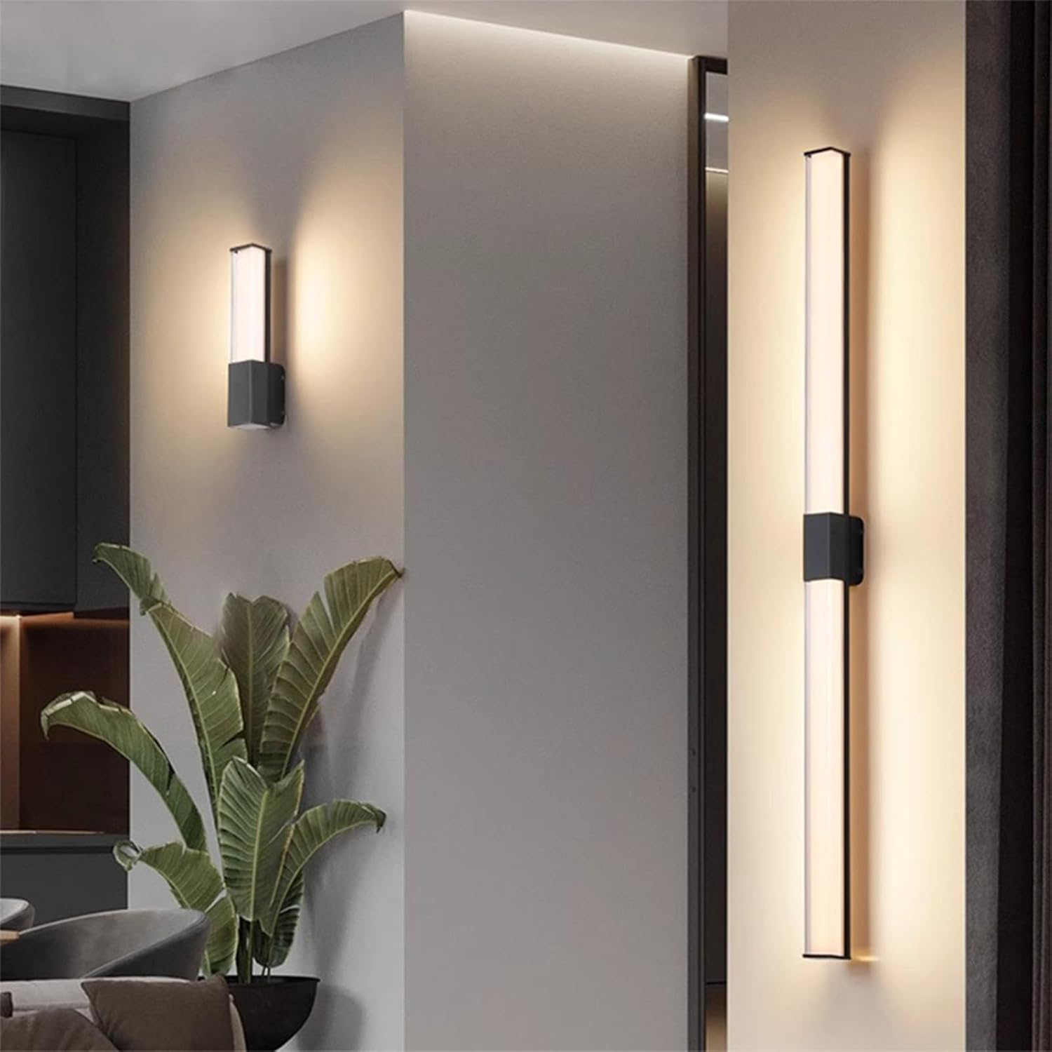 Outdoor LED Long Wall Sconce Modern Acrylic Wall Lights Outside/Indoor Garden Wall Lamps IP65 Waterproof 3000K/4000K/6500K for Hallway Villa Balcony Patio Garage (White Light,150Cm) XXZ image number 4