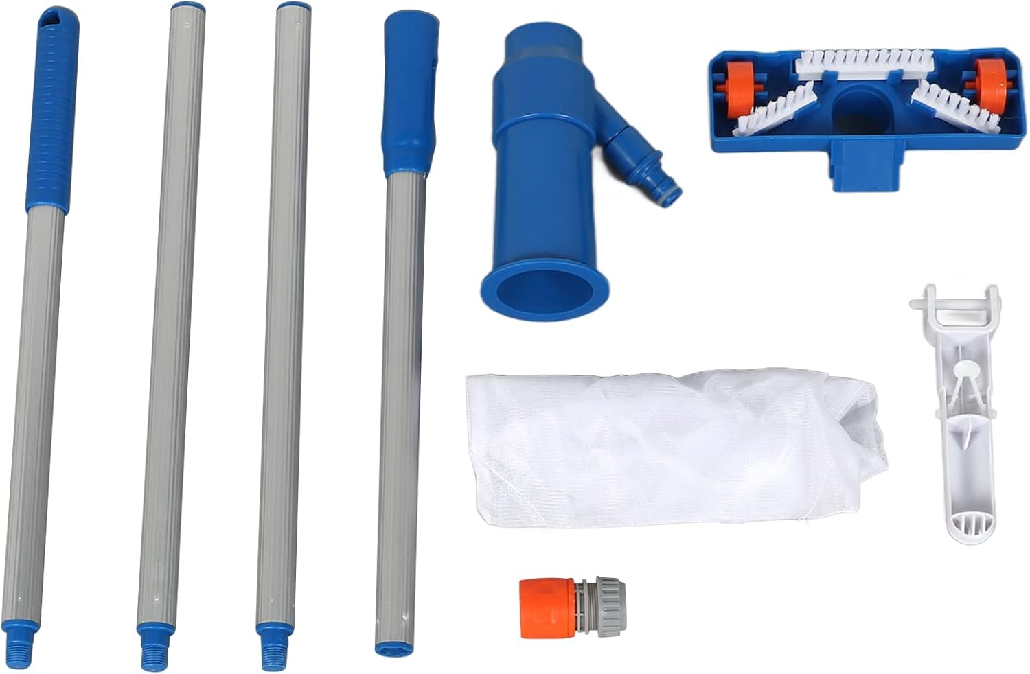 Pool Spa Jet Vacuum Cleaner, 63 Portable Pool Vacuum Jet Underwater Cleaner, Adjustable 4 Poles Pool Cleaner, Fit for Spa, Hot Tub, Fountain Vacuuming, Attach to Use Garden Hose image number 3