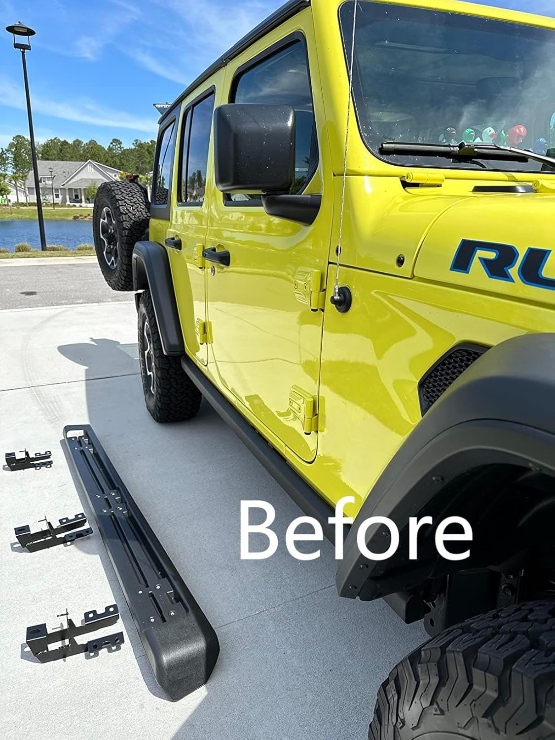 TINIANHHCT 2PCS OE Style Running Boards Fits for Jeep Wrangler JL 4-Door 2018-2025 Automotive Exterior Accessories Side Step (With Brackets) image number 1