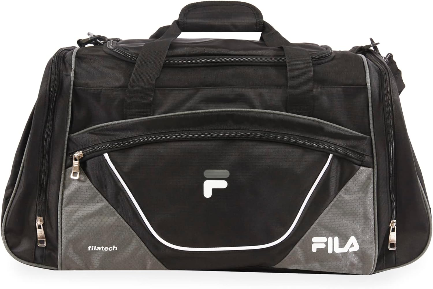 Fila Acer Large Sport Duffel Bag, Black Charcoal, Black Charcoal, Acer Large Sport Duffel Bag image number 6