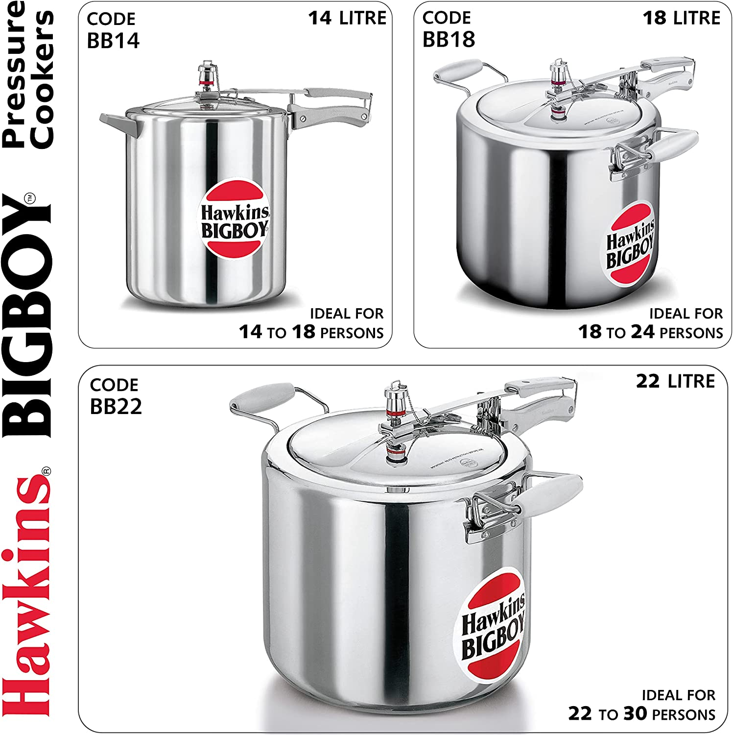 Hawkins Bigboy Pressure Cooker, 14 Litre Capacity