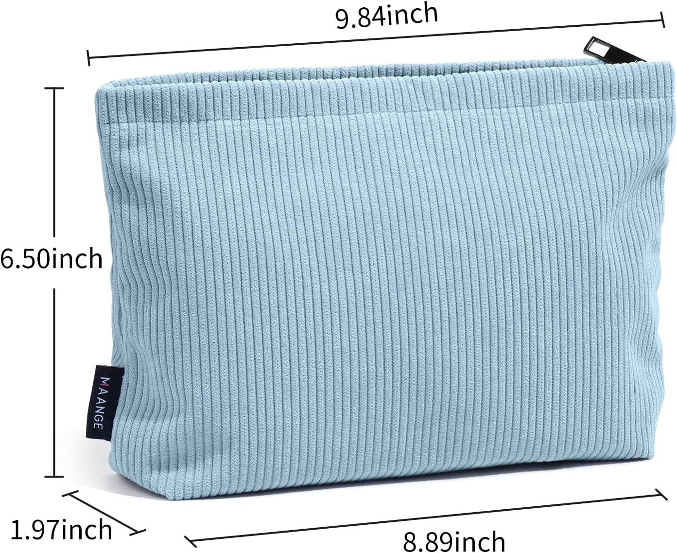 MAANGE Cosmetic Bags for Women Small Makeup Bag for Purse - Beige image number 3