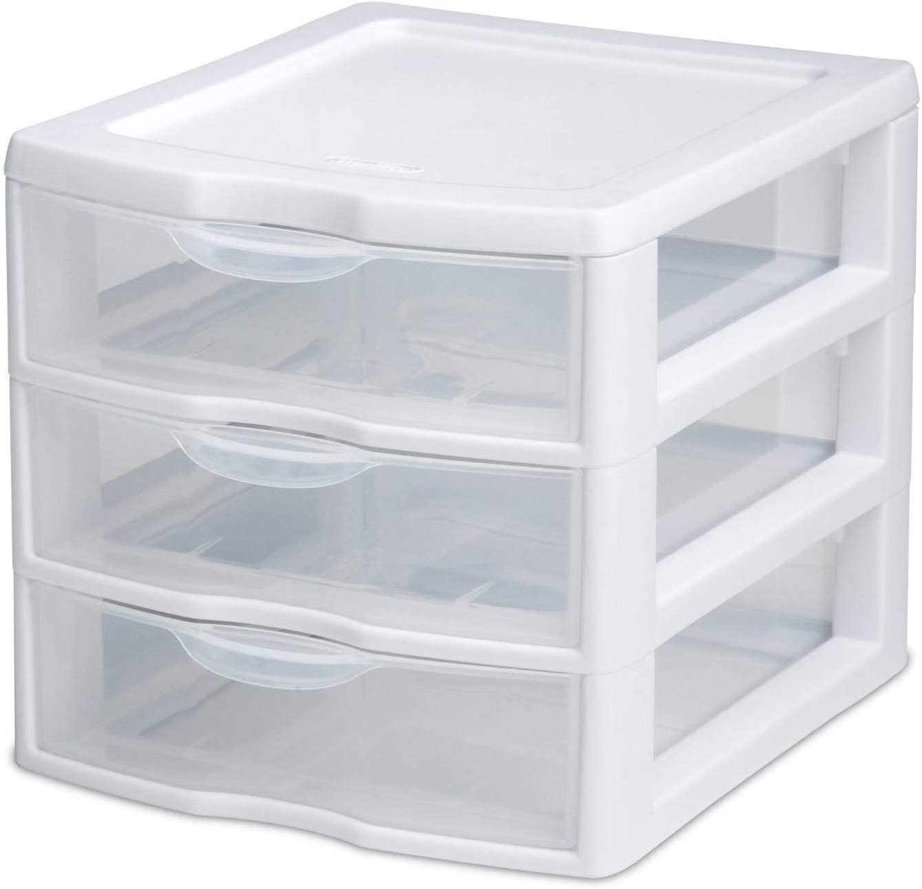 Sterilite 2073 Clearview Mini Organiser - White