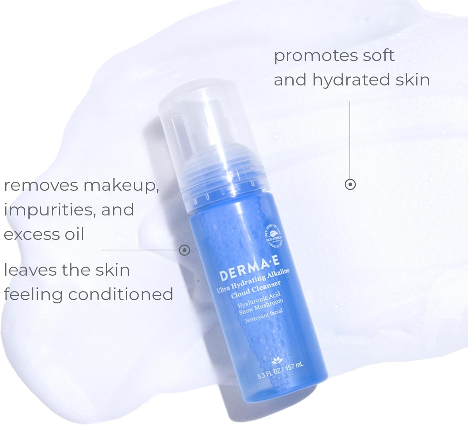 Derma E Hydrating Alkaline Cloud Cleanser image number 4