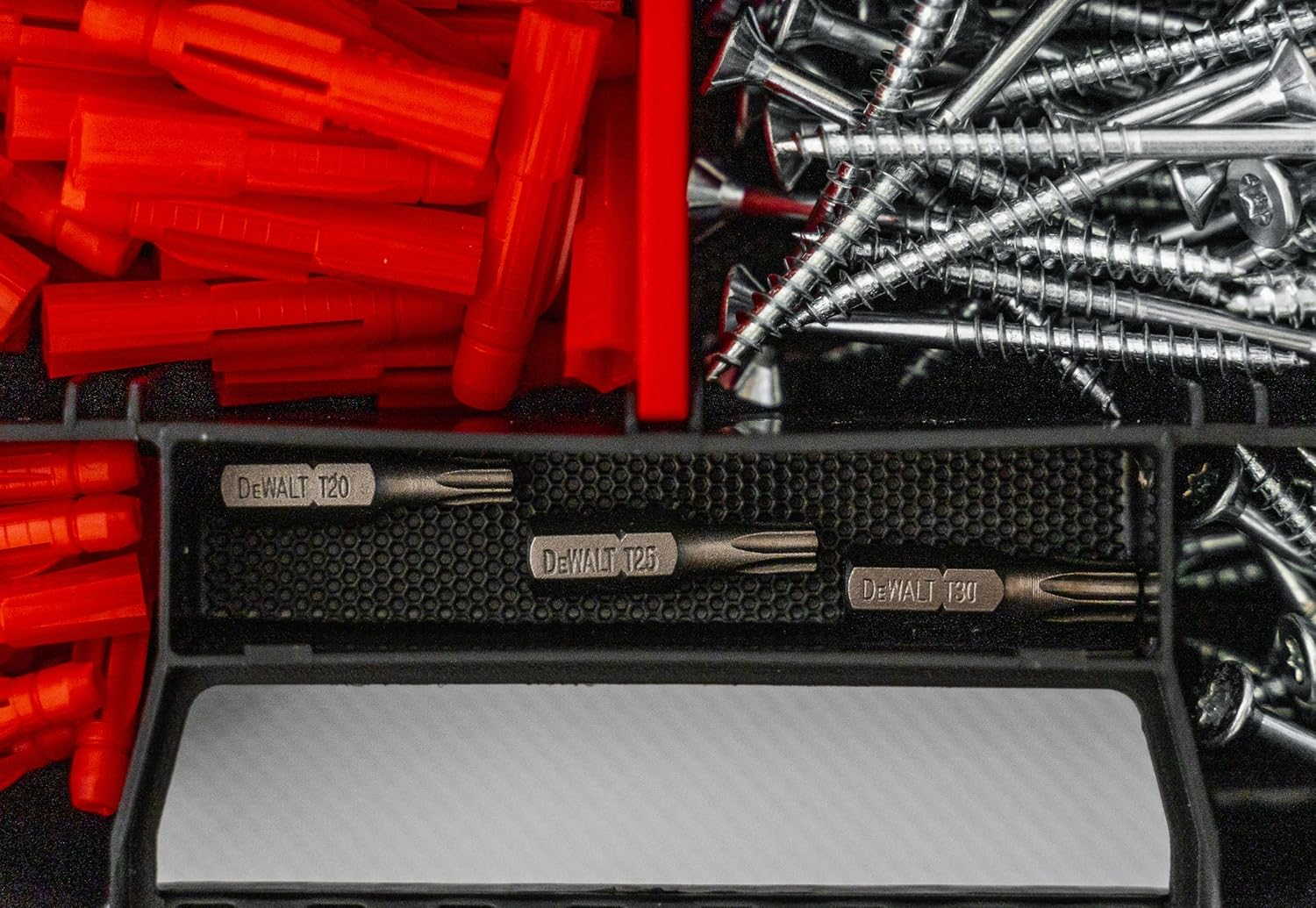 Tox TRI All-Purpose Dowels Assortment 277 Pieces in Practical Case Dowels + Screws + Bits Universal Dowels Mounting Assortment with TX Screws image number 2