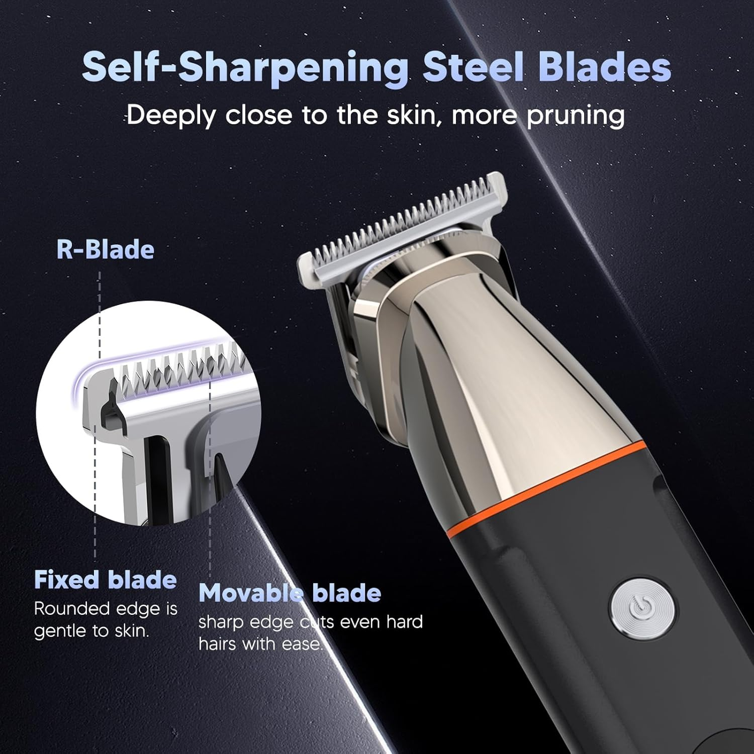 Body Trimmer for Men, Professional 5 in 1 Hair Cut Clipper Set, IPX7 Waterproof Wet and Dry Beard Face Nose Ear Groin Body Hair Trimmer Grooming Kit for Men with LED Display Men'S Gifts image number 2