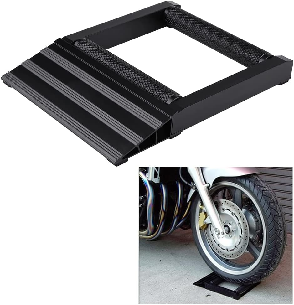 Motorcycle Cleaning Stand, Motorcycle Stand Rim Cleaner Roller Stand Wheel Turning Aid Rear Tyre Cleaning Aid Chain Care for Tyre Cleaning Chain Lubrication image number 5