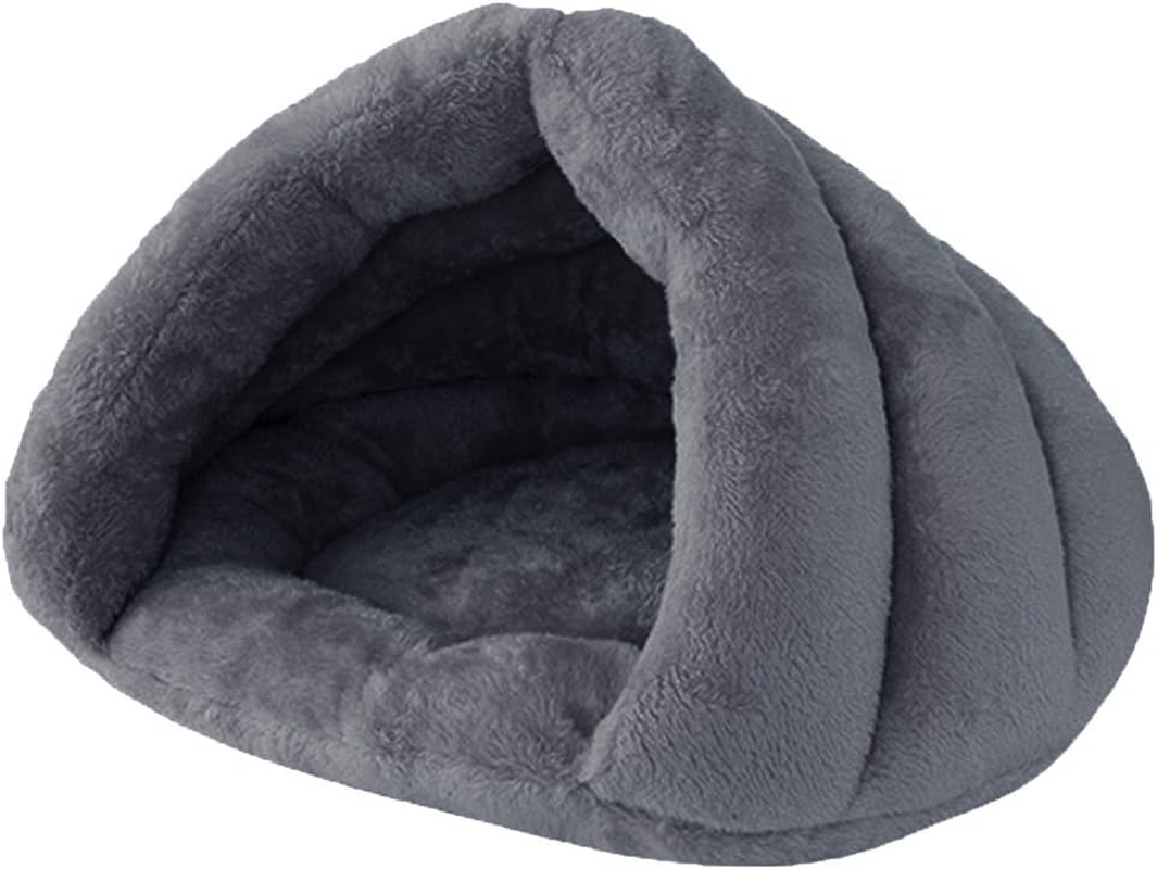 Beskie Pet Tent Cave Bed for Small Medium Cats Dogs Pets Sleeping Bag Thick Fleece Warm Slipper Dog Bed Cuddler Burrow House Hole Igloo Nest Cozy Triangle Bed for Cat Puppy image number 1