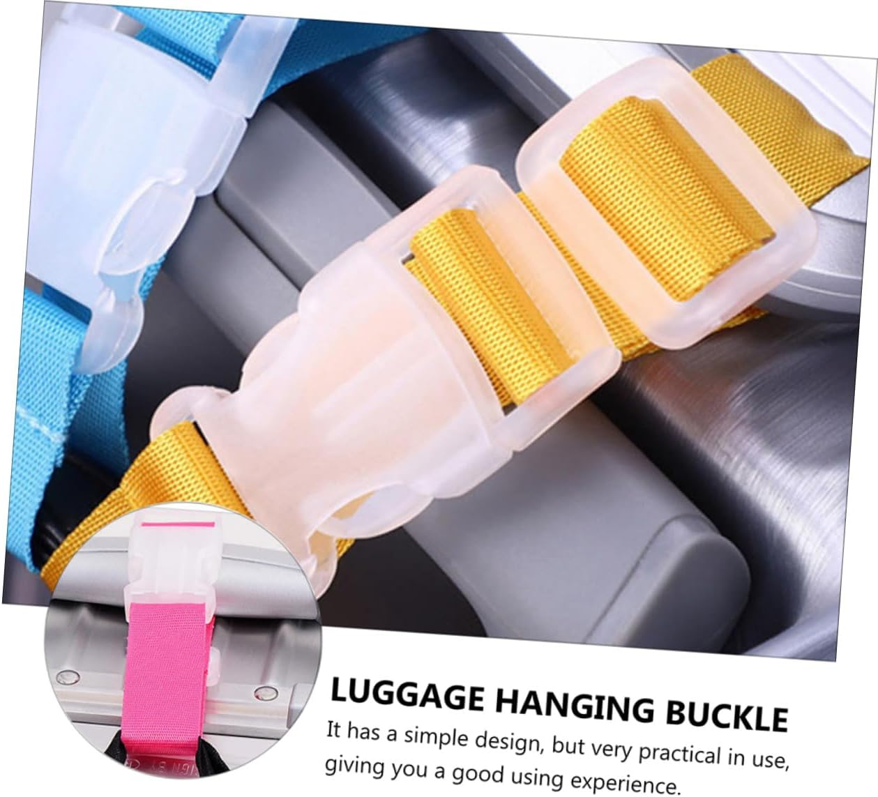 ROMISBABA 5Pcs Luggage Hanging Buckle Straps Baggage Straps Suitcase Fastening Belts Travel Accessories for Secure Carrying and Packing