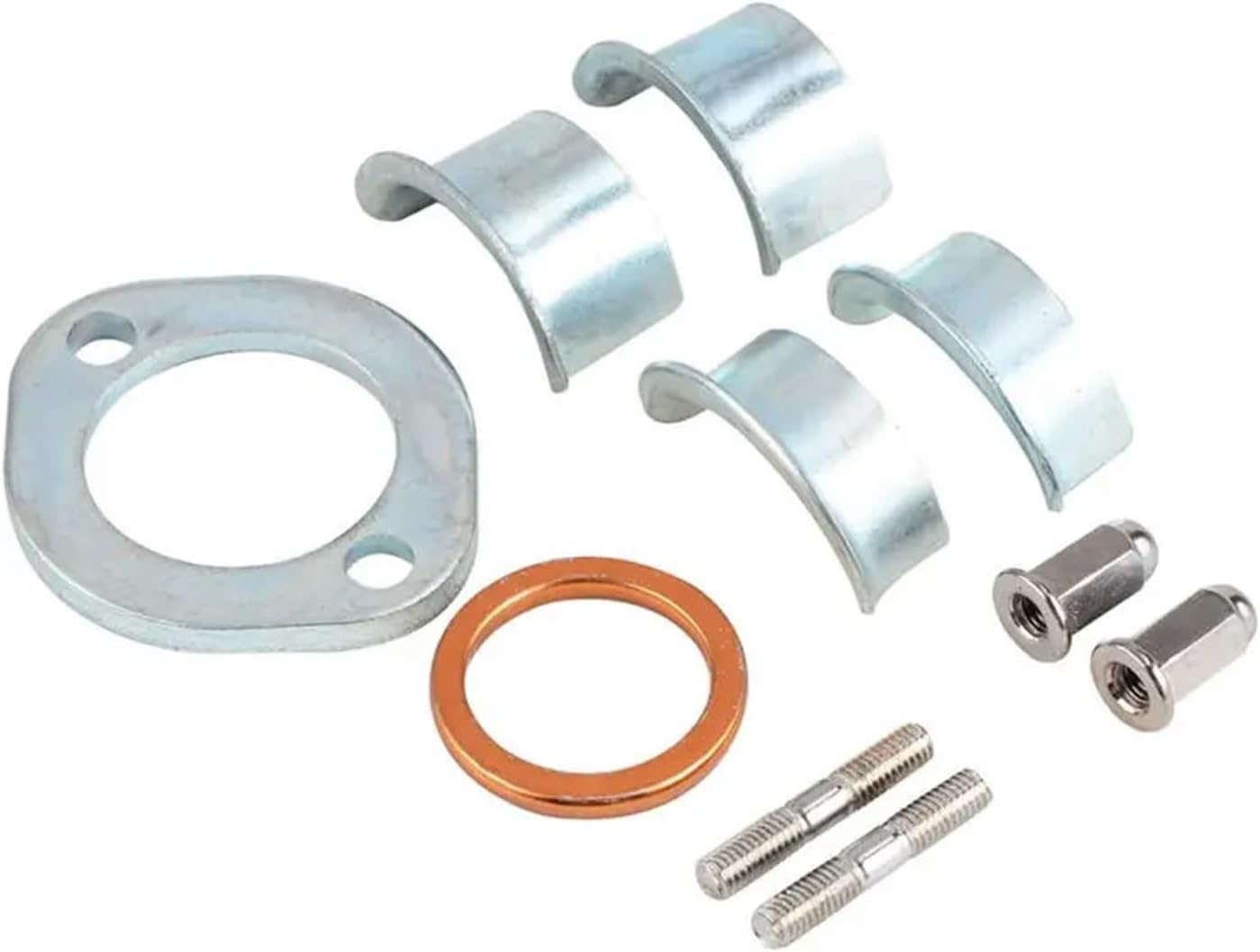 Motorcycle Exhaust Muffler Collets Collars Clamp Holder Screw for CG125 XL CB 125S Moto Exhaust Clamps Accessories image number 2