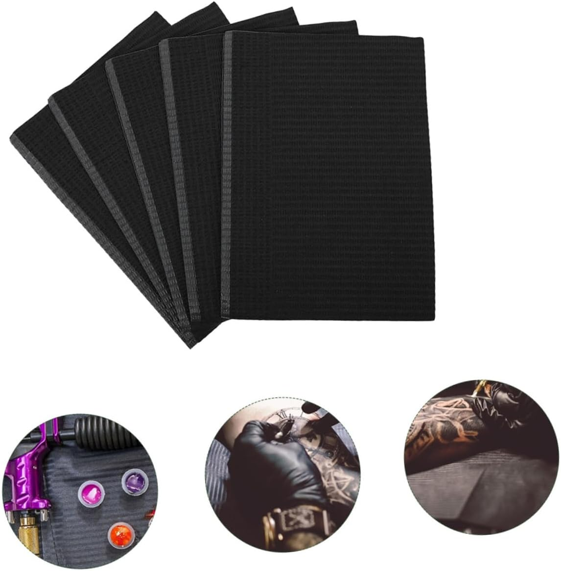 HONITANO 125Pcs Manicure Tablecloth Nail Art Pad Disposable Nail Care Mat Easy-Carry Manicure Desk Mat for Salon Spa Home image number 5