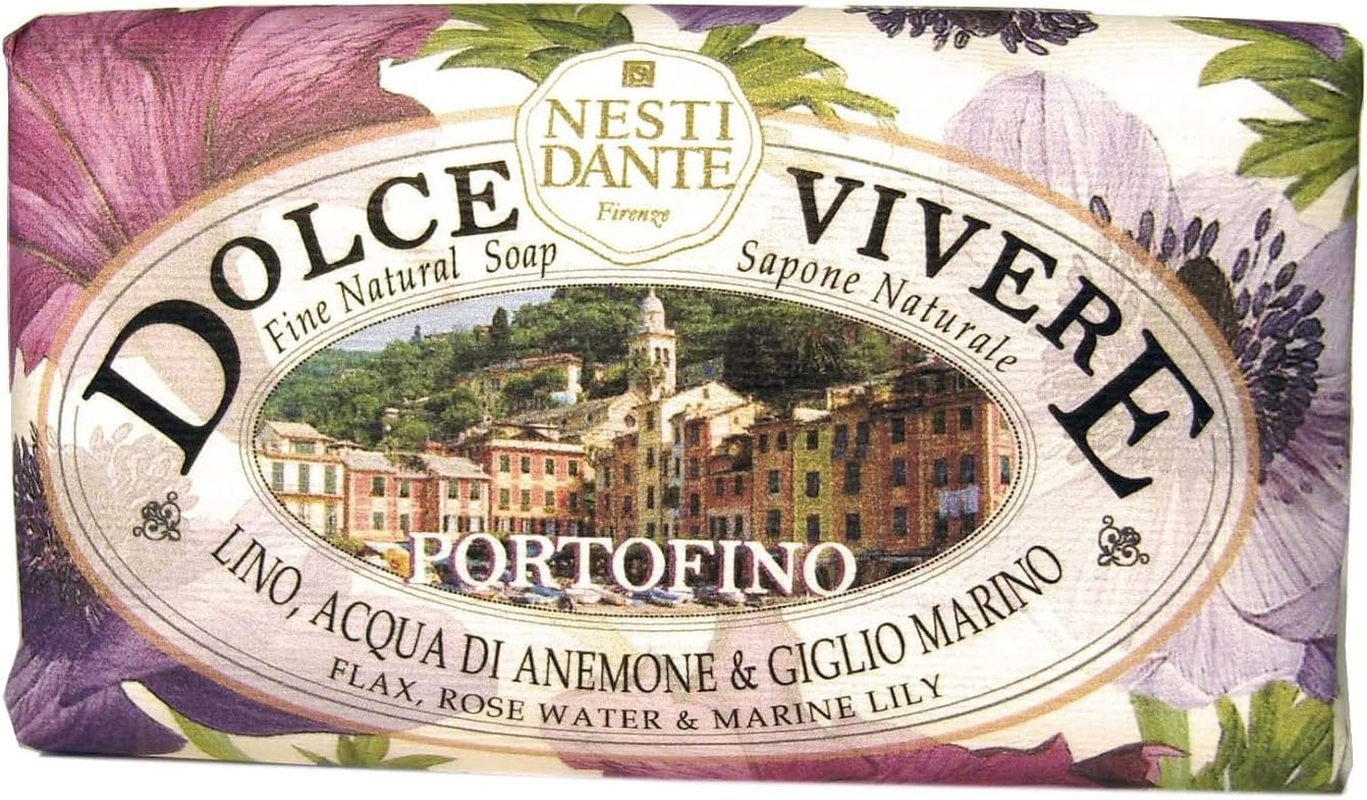 Nesti Dante Dolce Vivere Fine Natural Soap - Portofino - Flax, Rose Water & Marine Lily 250G/8.8Oz