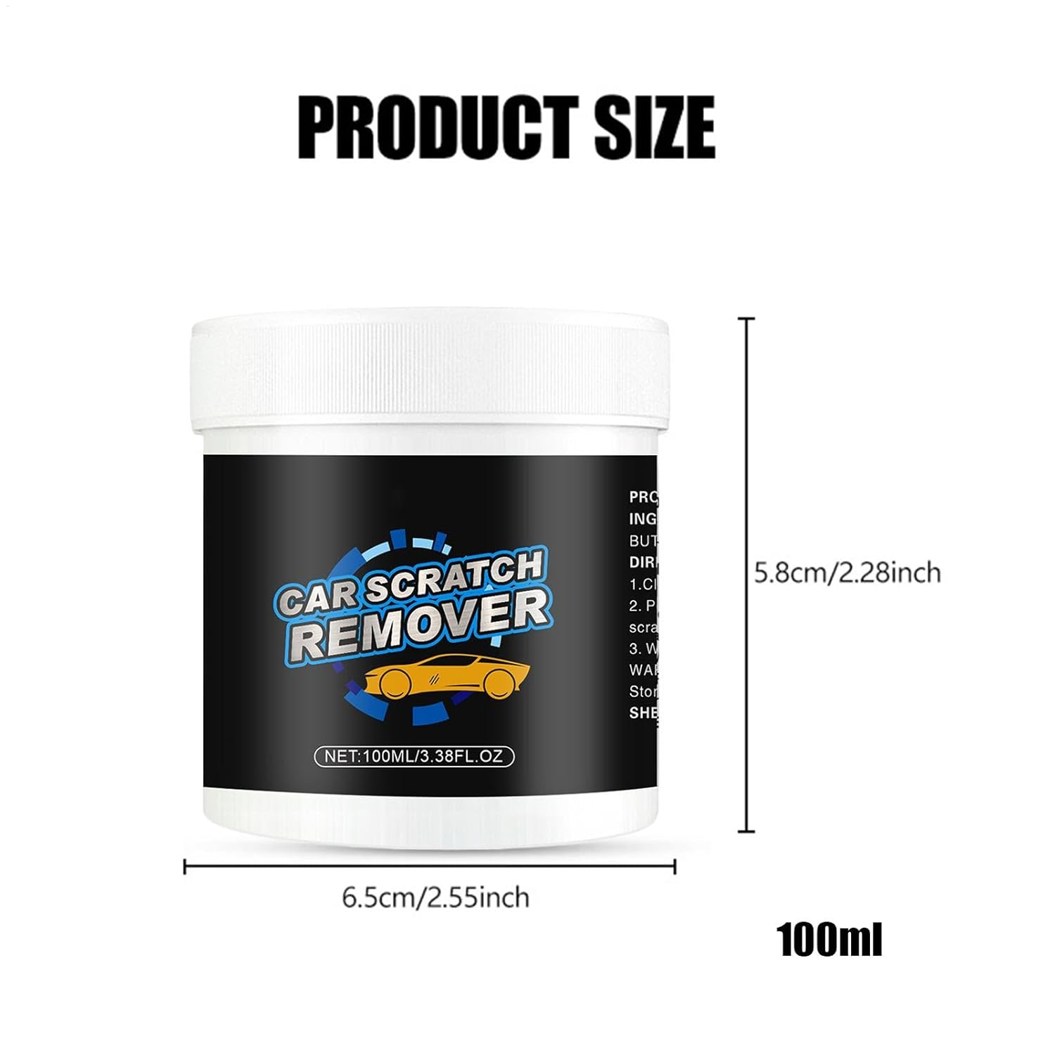 Car Scratch Remover,Paint Restorer Scratches Remover | 100Ml Scratch and Swirl Remover Car Scratch Remover for Paint Polishing Remover For image number 4