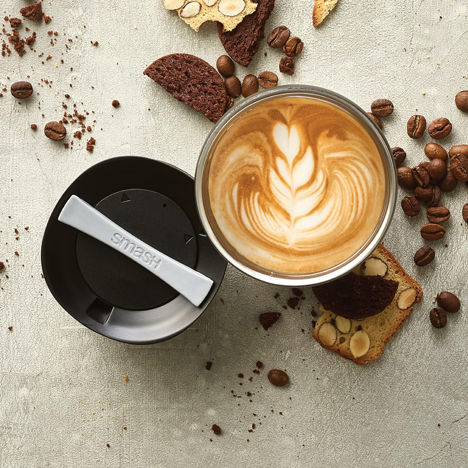 Smash Stainless Steel Twist & Lock Coffee Travel Cup/Mug 350Ml/ 12 Fl Oz Blush image number 4