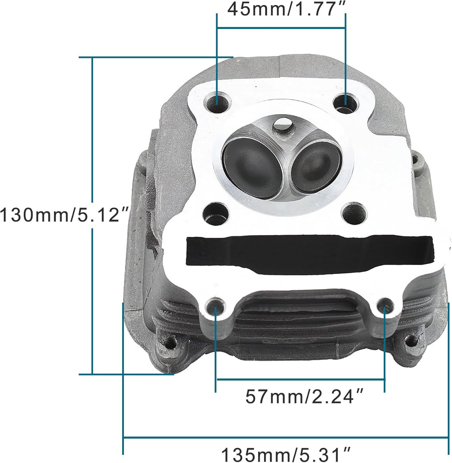 GOOFIT Cylinder Head with Valve for GY6 150Cc Chinese Scooter Moped Parts image number 4