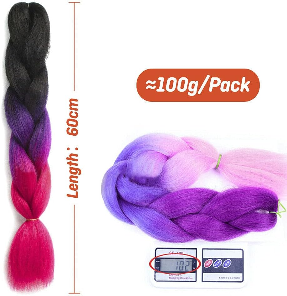 Tootoo 62Cm Jumbo Braid Hair Multicoloured Twist Hight Temperature Wig Extensions image number 1