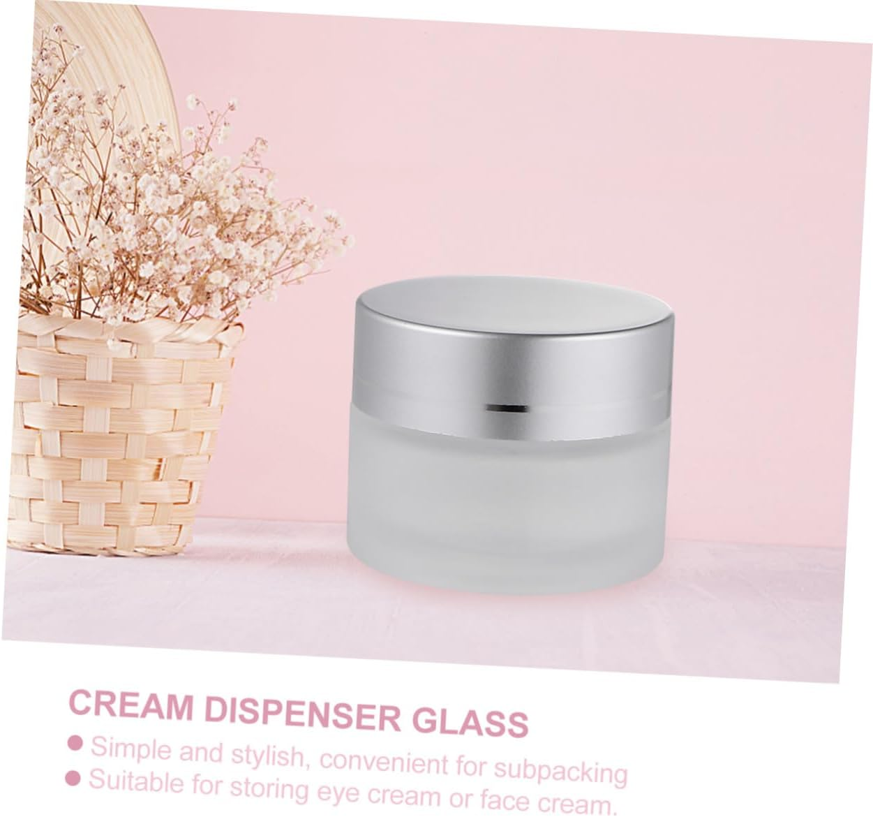 OATIPHO 6Pcs Glass Cream Bottle Ground Jar Makeup Containers Portable Jar for Bathroom Storage Skincare Storage