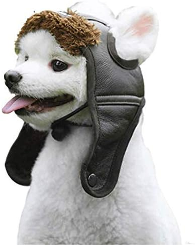 Leson Dog Aviator Hat, Dog Winter Pilot Hat with Ear Flaps for Cold Weather (M, Coffee) image number 3