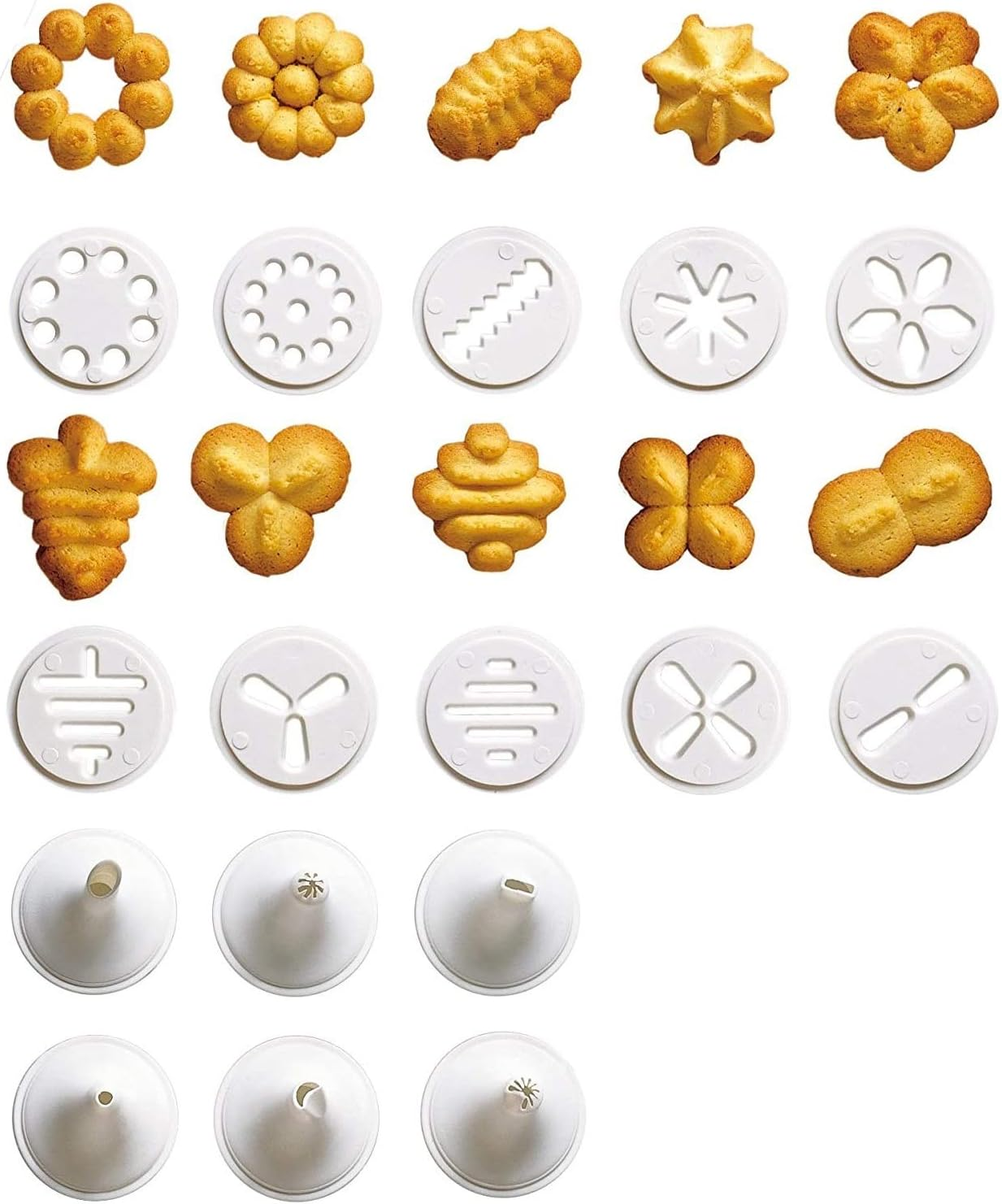 KAISER P&acirc;tisserie Cookie Press, 200Ml. 10 Design Discs, 6 Decorating Nozzles, Simple One-Handed Operation image number 4