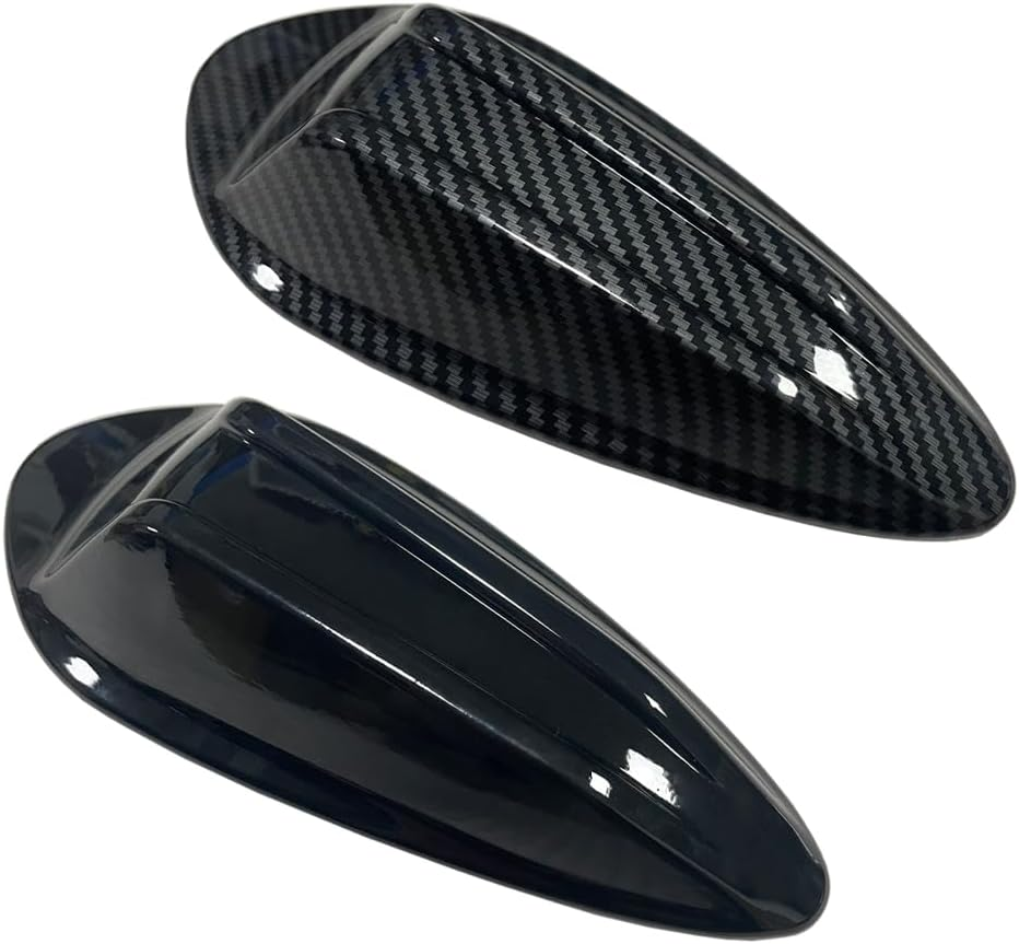 ZZABHGBC ABS Carbon Fiber Pattern Exterior Trim Decoration Part Car Roof Shark Fin Antenna Cover Compatible for BMW G20 G21 I3 3 Series M3 G80 2023-2024(Glossy Black) - Carbon Pattern image number 6