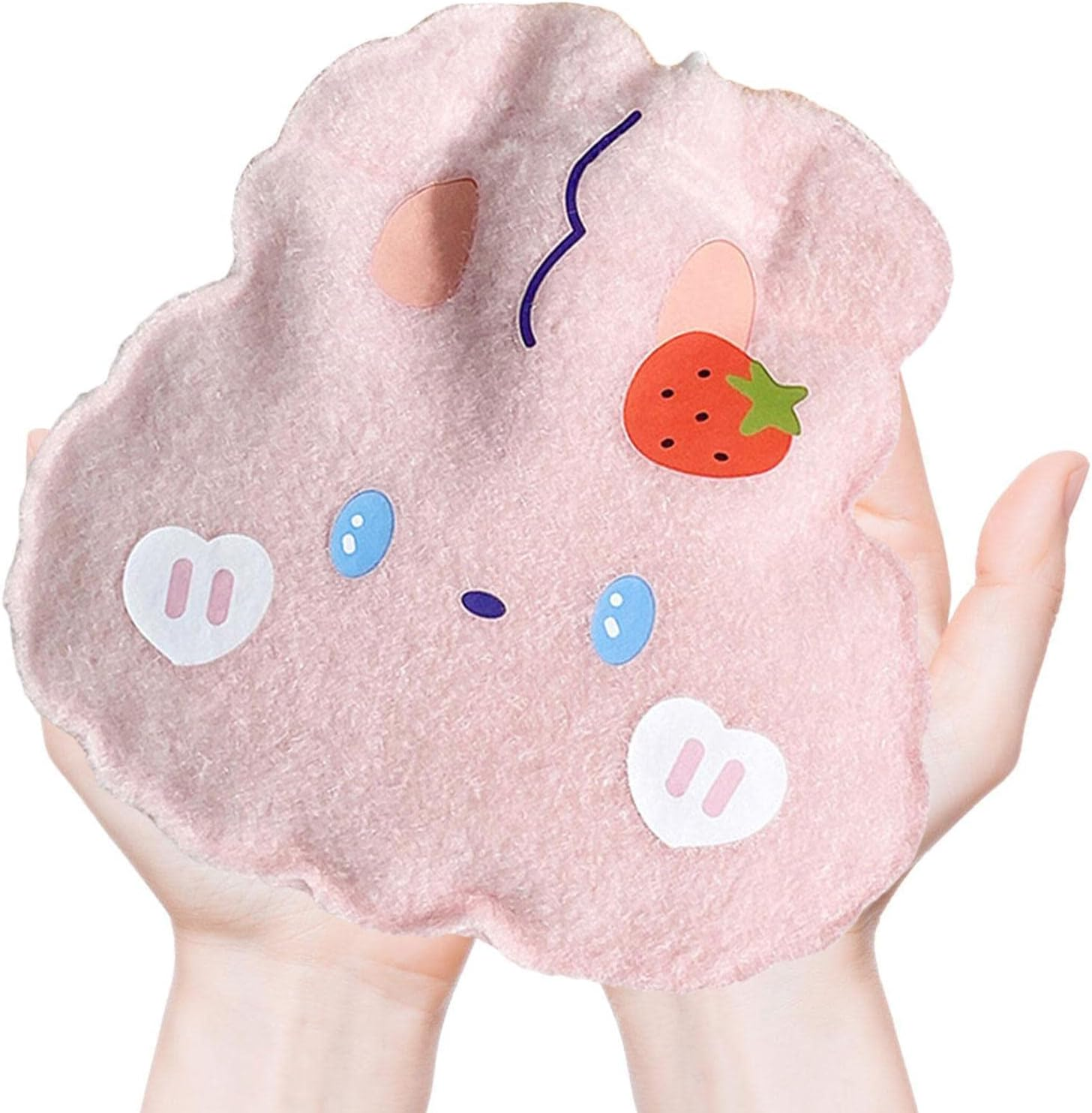 Small Hot Water Bottle | 250Ml Hot Water Bottles with | Small Cartoon Hot Water Bottle for Babys, Reusable Plush Warm Water Pack for Men and Women Arch-Au image number 6