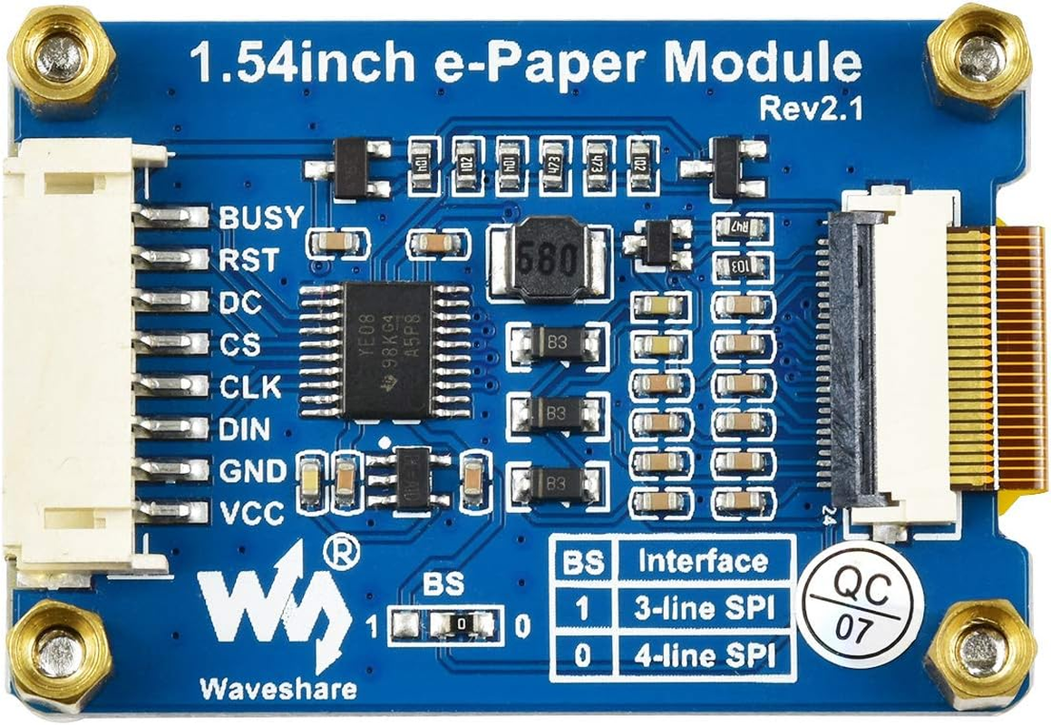 Waveshare 1.54Inch E-Paper Compatible with Raspberry Pi/Jetson Nano Red, Black, White Three Color Display image number 3