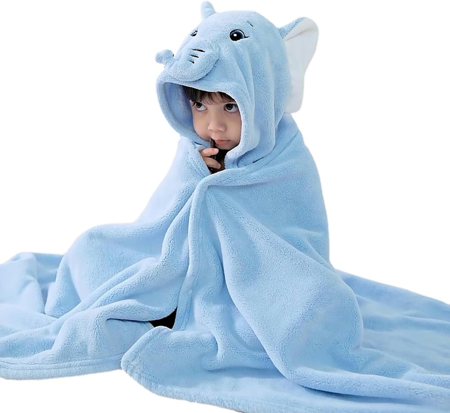 Hooded Baby Towel, Baby Bath Towels with Hood,Unique Animal Design Baby Towel with Hood Soft Absorbent Baby Bath Towels, for Newborn Baby Boy and Girl (White)