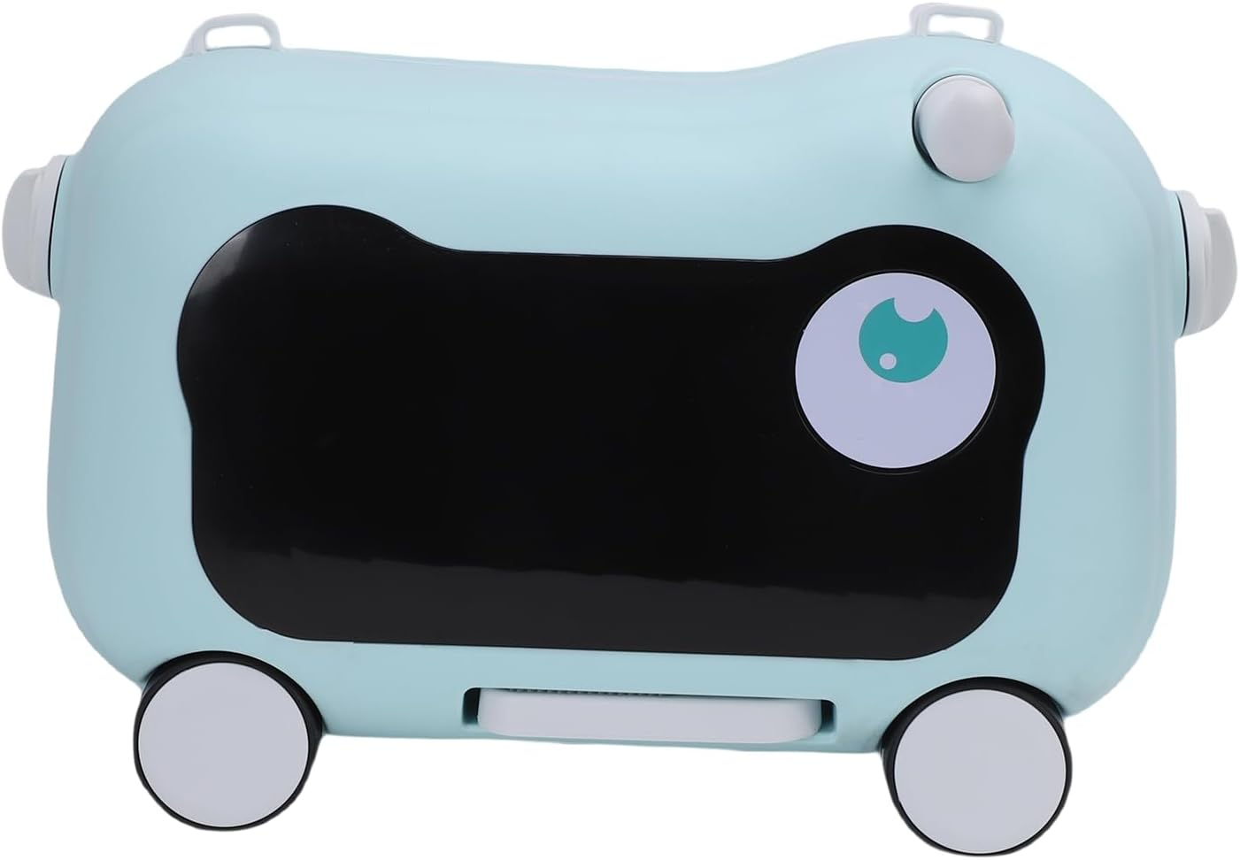 Depisuta Ride on Suitcase Kids Luggage with Gliding Scooter &, Portable Large Capacity Airline Approved Carry on Suitcase with Retractable Shoulder Strap for Family Trips (Lake Blue)