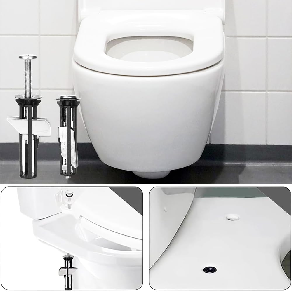 4Pcs Heavy Duty Toilet Seat Bolt Kit,Universal Toilet Seat Screw Replacement, Anti-Rust Toilet Seat Fastener & Hinges Kit for Easy Installation, Maintenance,Fits All Toilet Seats image number 5