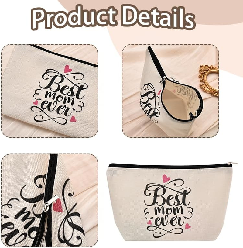 Makeup Bag for Mom Mommy Gifts for Women Mothers Day Birthday Gifts - Beige-Aunt image number 5