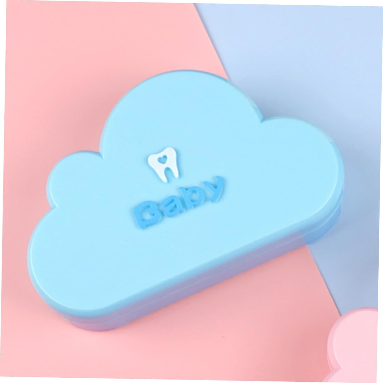 Keepsake Box Cloud Shape Tooth Storage Holder for Boys and Girls Unique Teeth Collection Container Safe Material Design for Organized Keepsakes for Birthdays and Showers image number 1