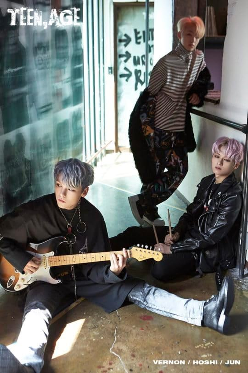 SEVENTEEN TEEN, AGE Reissue 2Nd Album GREEN Version Cd+1P Folding Poster on Pack+120P Photobook+16P Lyrics Paper+1P Photocard+1Ea Portrait Desktop Stand+1Ea Name Sticker+Tracking Sealed SVT