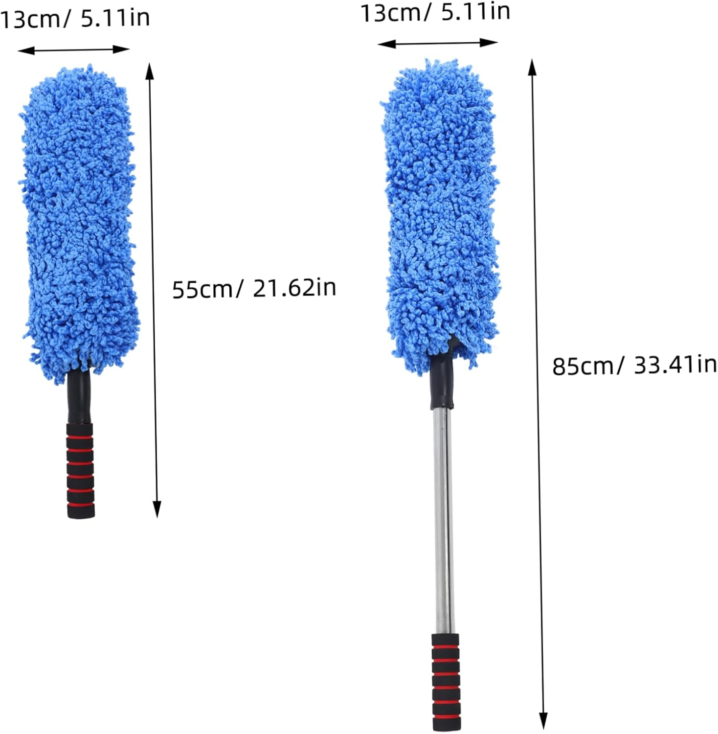 AKOOSY Car Duster Brush Microfiber Soft round Head for Interior and Exterior Dust Cleaning Blue, Automotive Dust Duster for Car Dash and Surface Cleaning