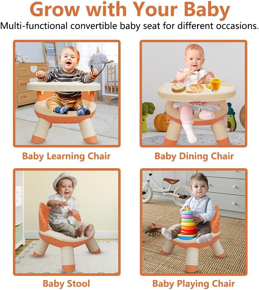 Baby Dining Chair,Dining Tray Seat,Feeding Chair,Toddler Seat,Lightweight Toddler Stool, with Tray,Booster Pad, Baby Dining Booster Seat image number 2