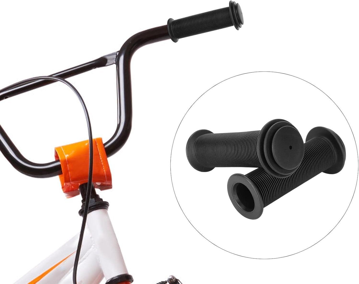 Vaveren 2X Soft MTB Bike Handle Grips Replacement Bike Grips Dia 0.87" Wear Resistance Bicycle Handlebar Grips for Cycling Accessories Kids Bike BMX image number 3