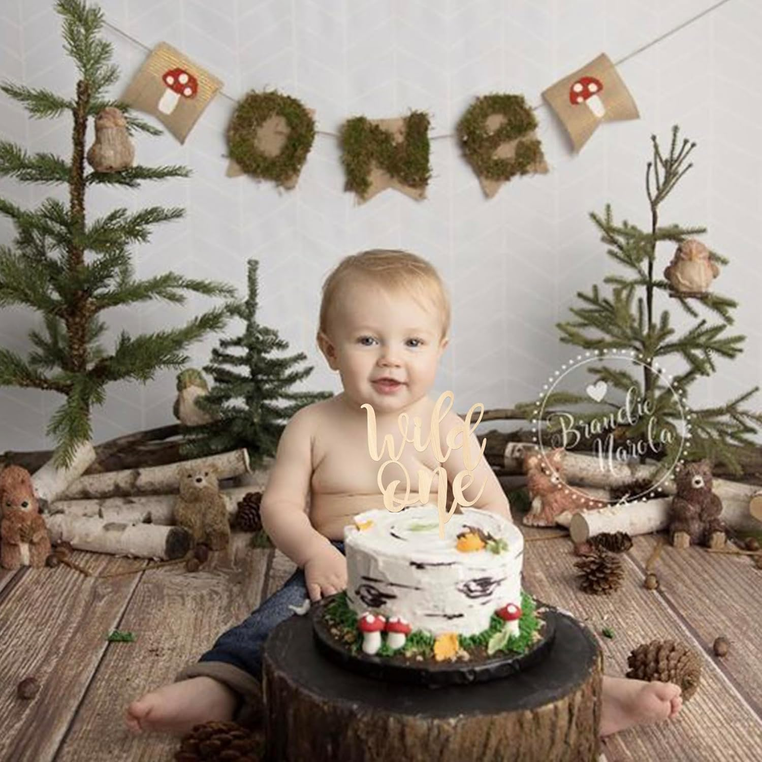 30 Pack Monstera Leaf One Cupcake Toppers Glitter Wild One Cupcake Picks Palm Leaves 1St Birthday Cake Decorations for Jungle Safari Theme Baby Shower Kids First Birthday Party Supplies (Color-02) image number 5