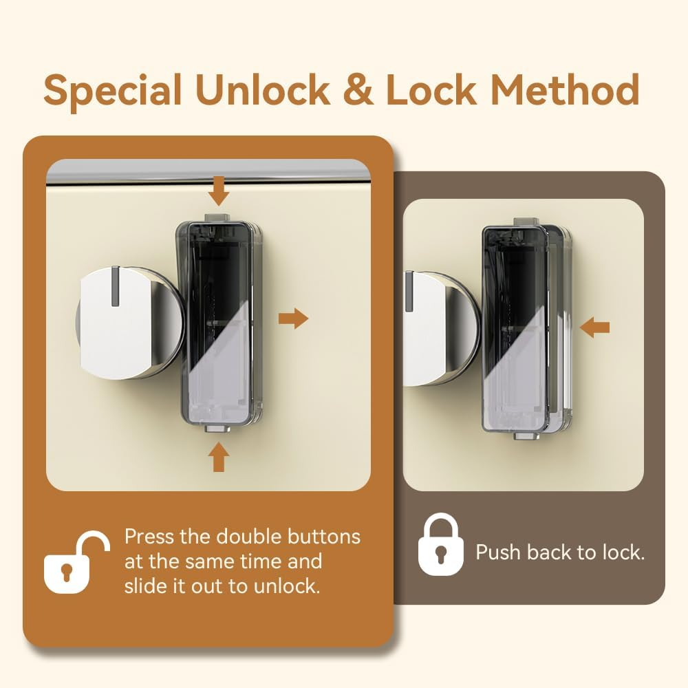 EUDEMON 5 Pack Baby Safety Gas Stove Knob Locks,Childproof Lock for Big,Small Knobs,Eay to Install & Use (Black) image number 5