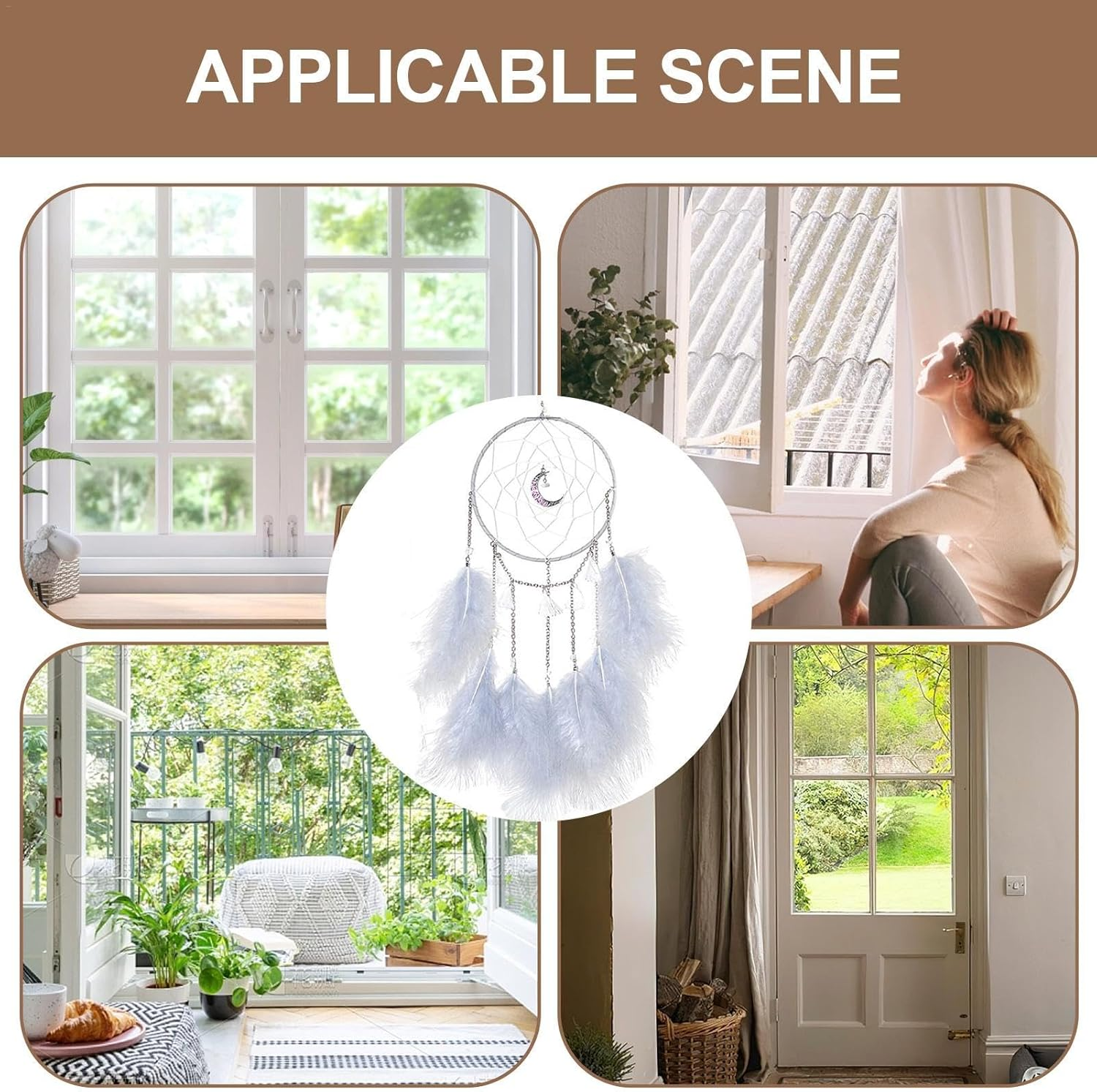 Dream Catchers,Decorative Ornament Art | Dream Catcher Home Decorations, Handmade Wall Decor for Positivity, Feathers Dream Catcher image number 6