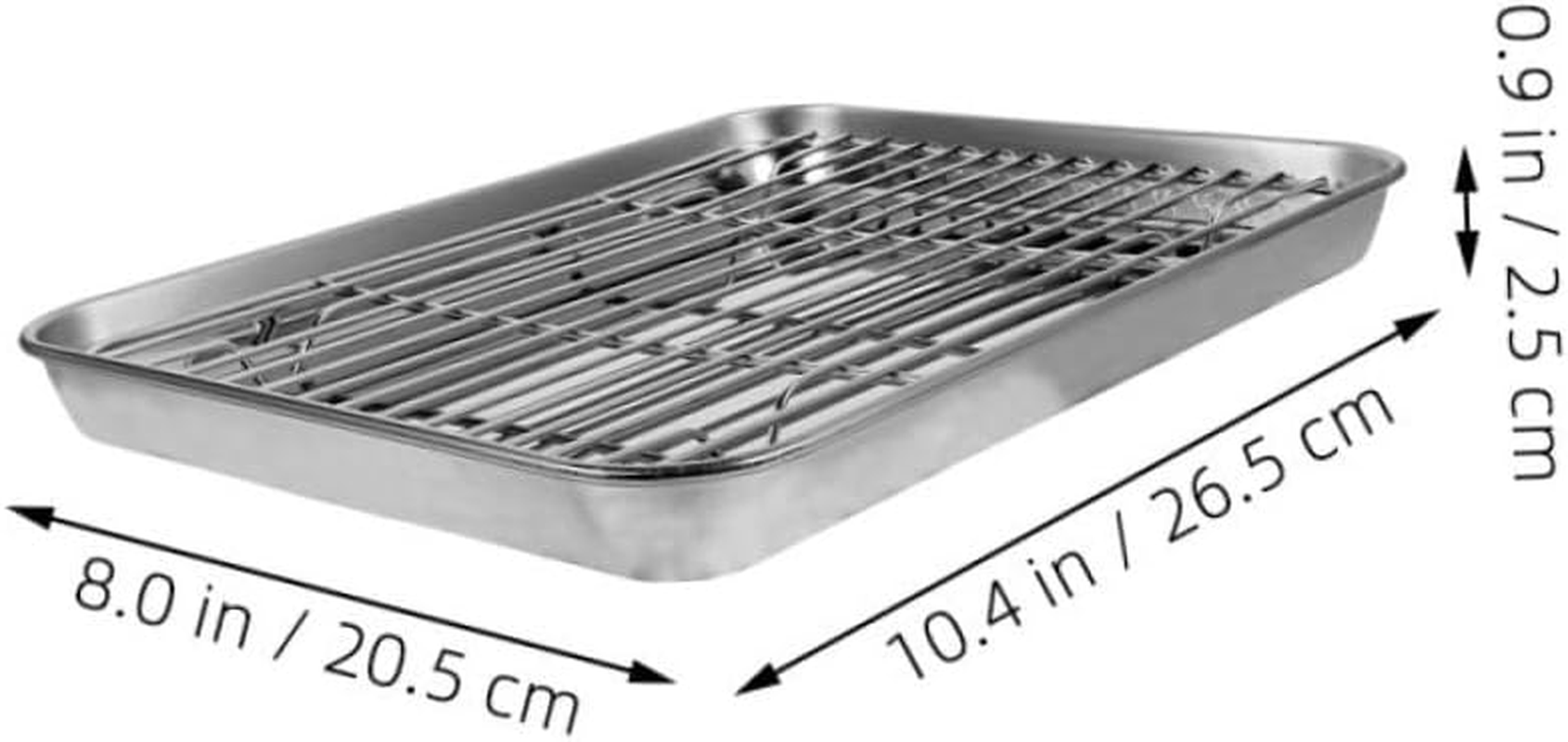 Cabilock 1 Set Stainless Steel Oil Drain Grid Versatile Baking Sheet Rack for Home Use image number 5