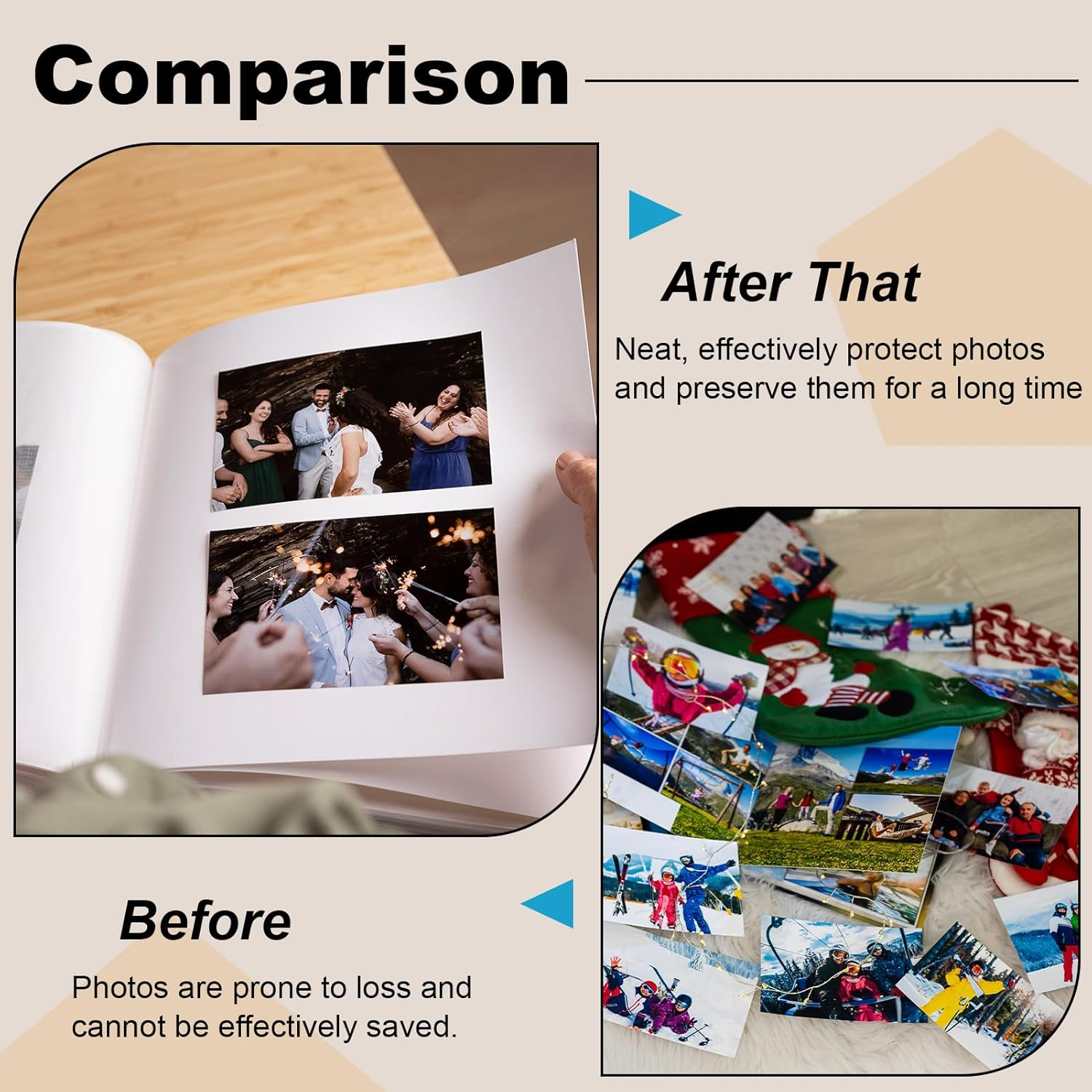 4X6 Photo Album Soft Linen Cover Family Memory Book Large Album 200 Photos for Art Postcard Picture Storage Baby Keepsake Vacation Birthday DIY Record Memories(Red Hearts) image number 5