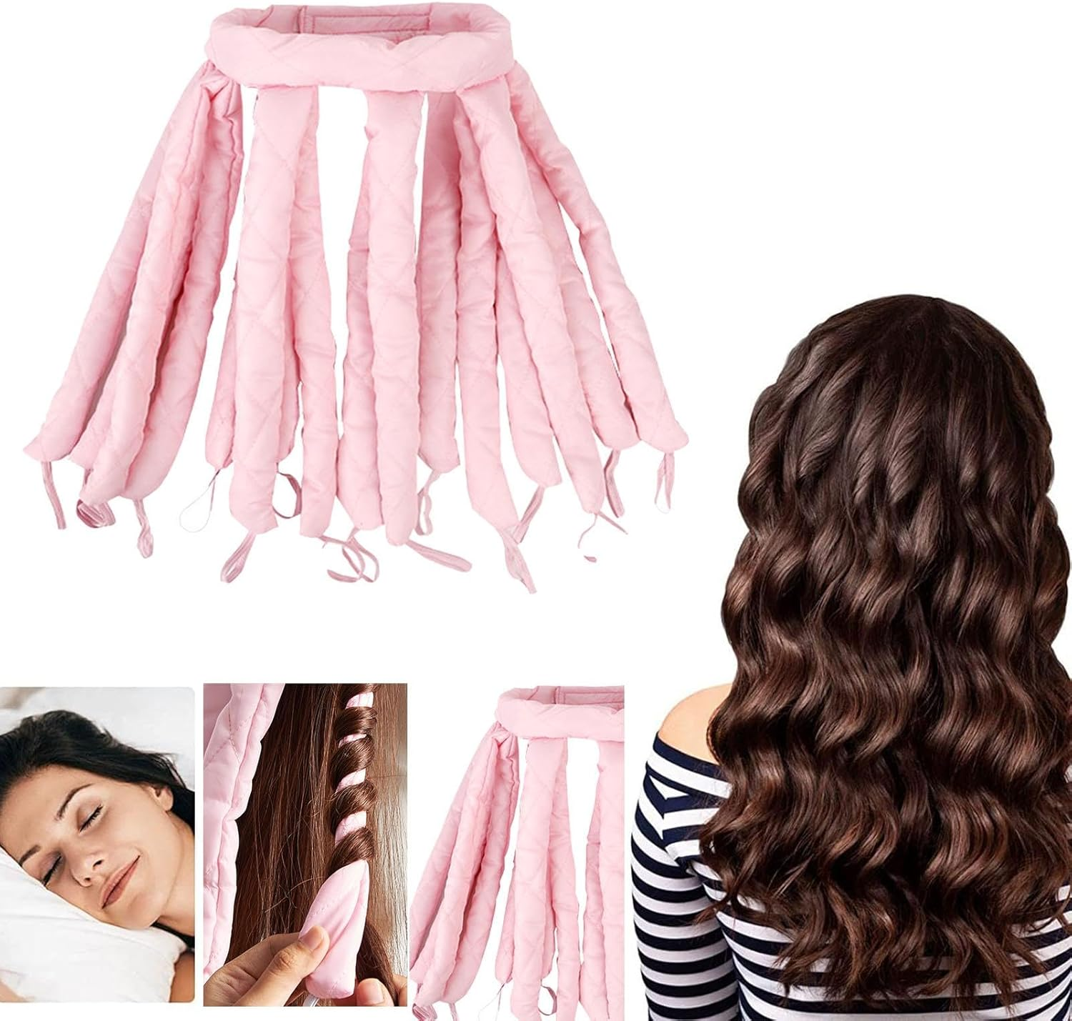 Heat-Free Curling Head Band - Curler without Heat, Curling Iron Set for Sleeping, Heat-Free Curling Headband, Heat-Free Curling Tool, Heat-Free Curling Set, Curling Iron for Sleeping, Heat-Free image number 2