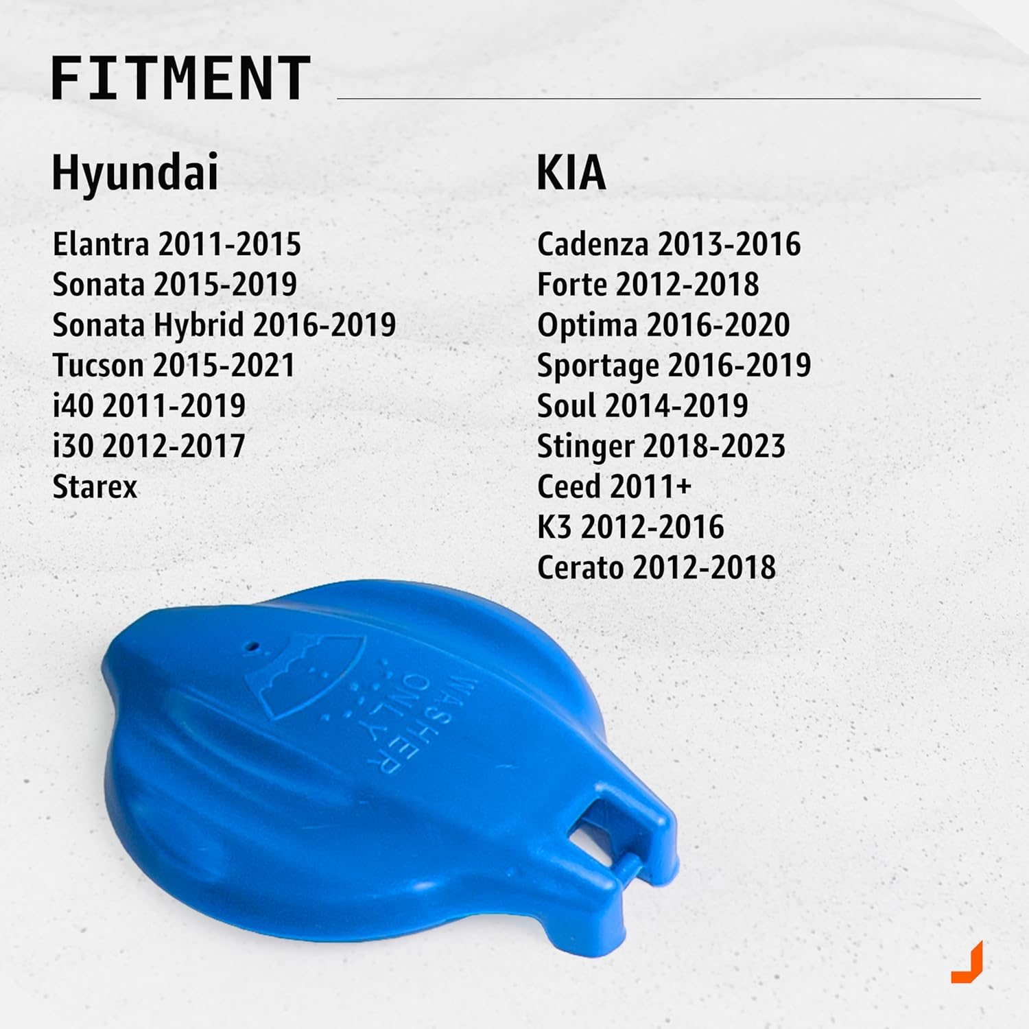 Windshield Washer Fluid Reservoir Cap Compatible with Hyundai Elantra, Sonata, Tucson, Santa Fe, Kia Optima, Forte, Kadenza, Cerato Vehicles, DIA 2.28" (58Mm) by Click&Fit Accessories 98623A6000 image number 4